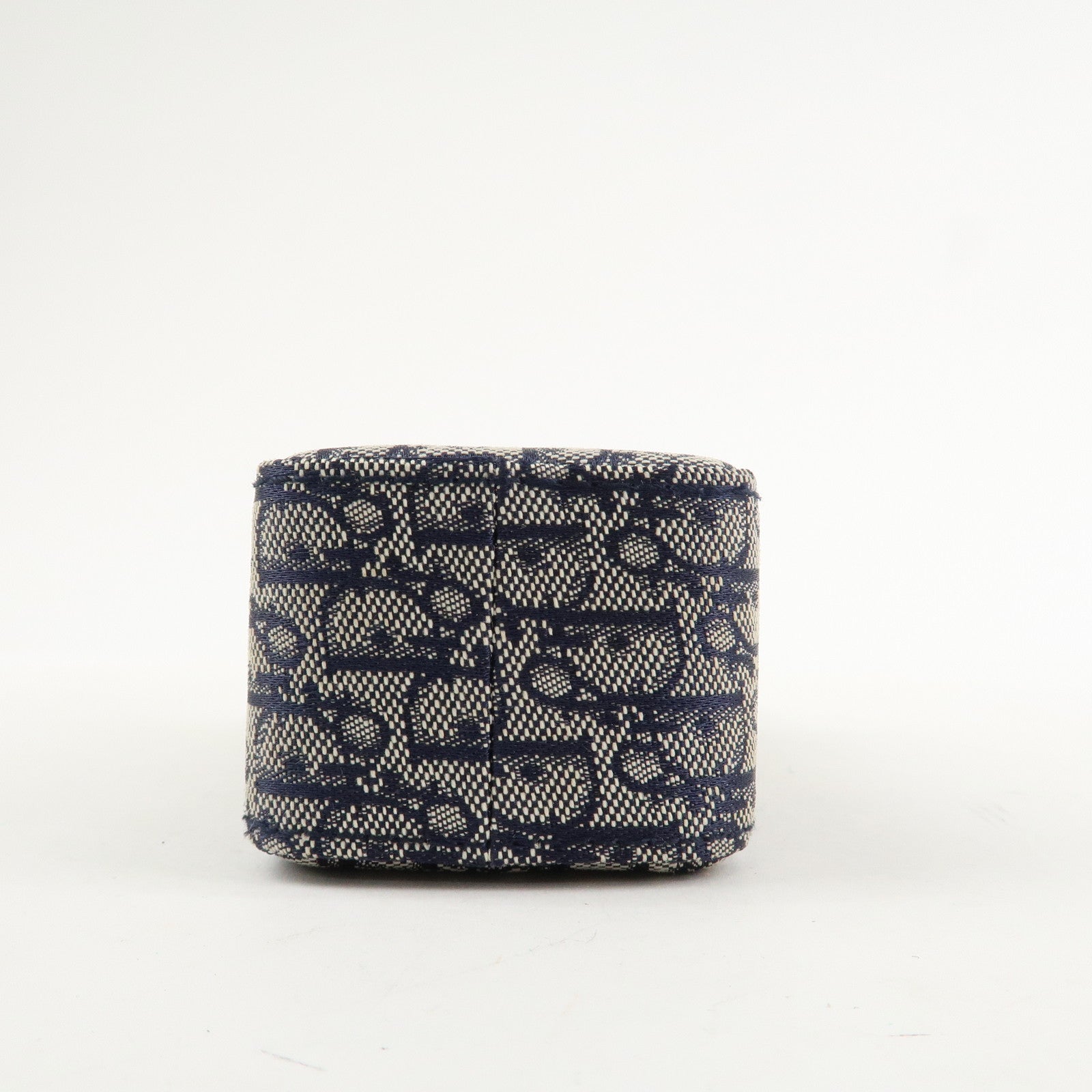 Christian Dior Trotter Canvas Leather Shoulder Bag Navy Brown Used