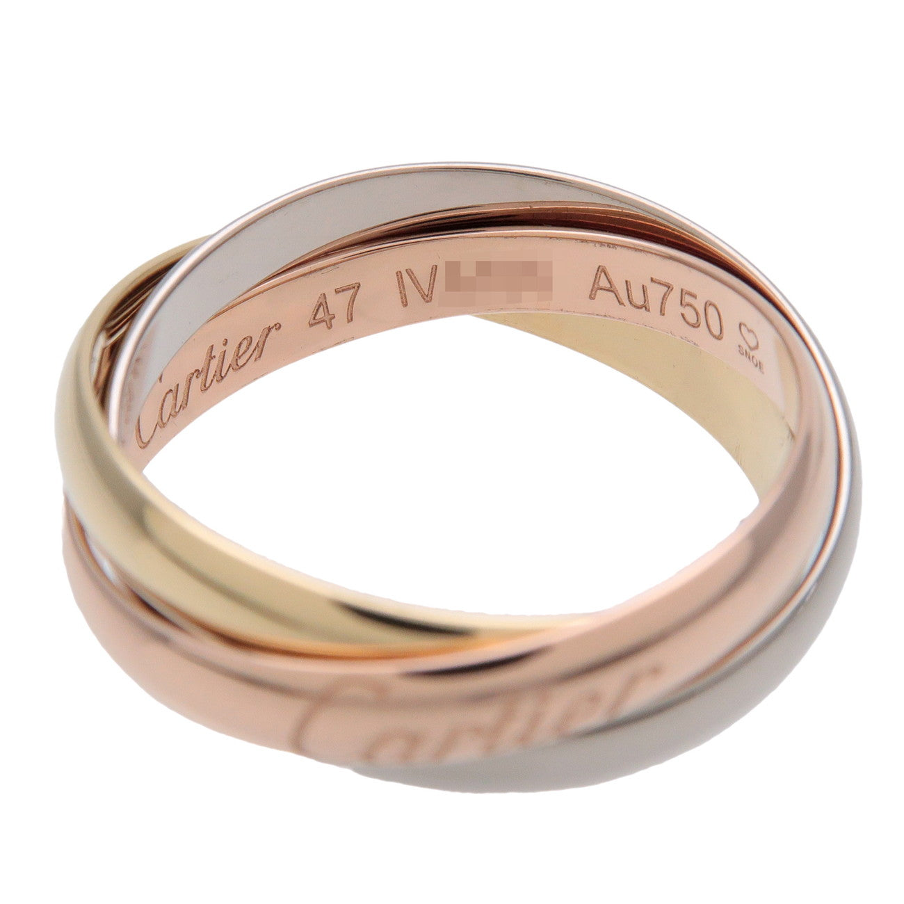Cartier Cartier Trinity Ring SM K18 750YG/WG/PG #47 US4.5 EU47 HK9