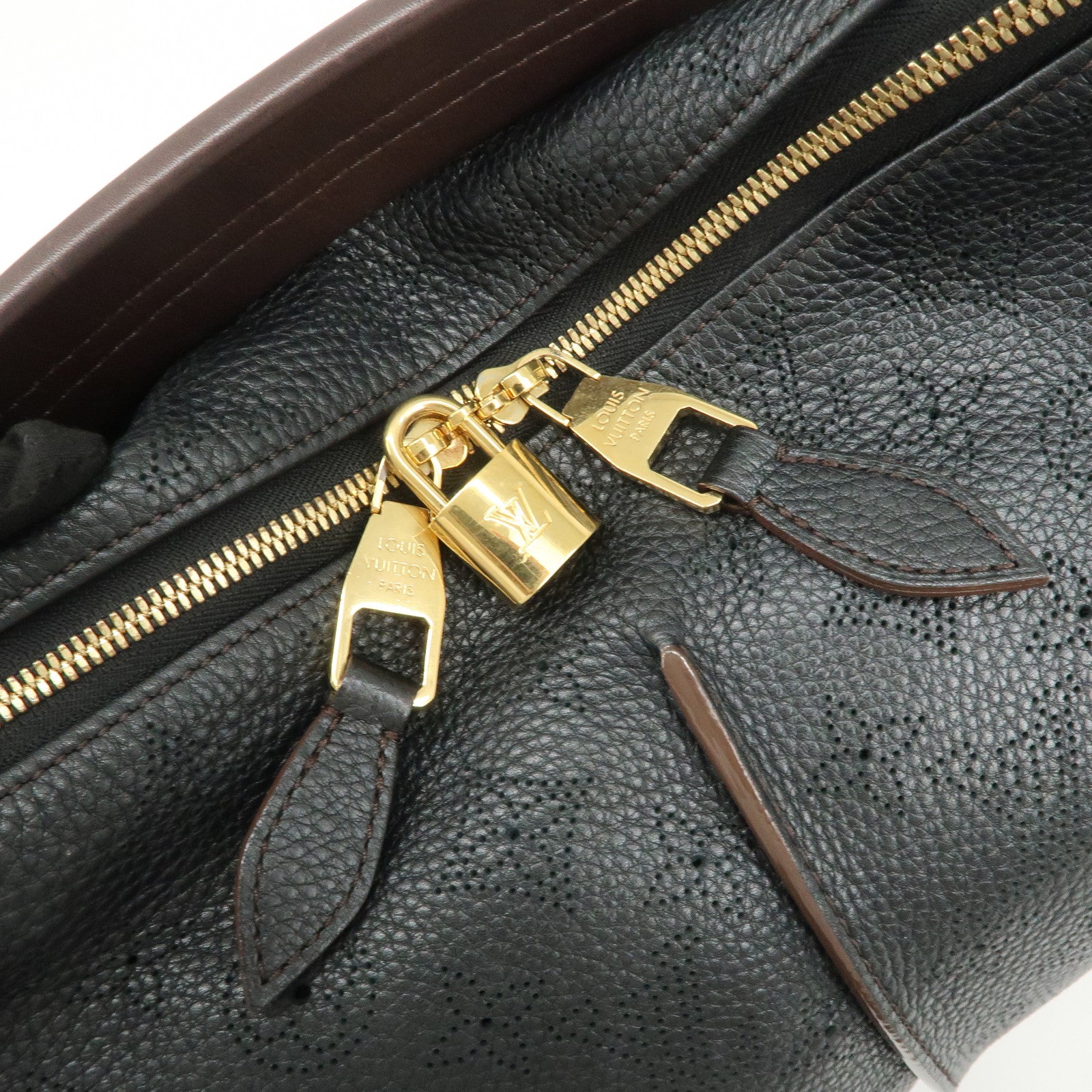 Louis Vuitton Monogram Mahina Selene PM Shoulder Bag Noir M94314