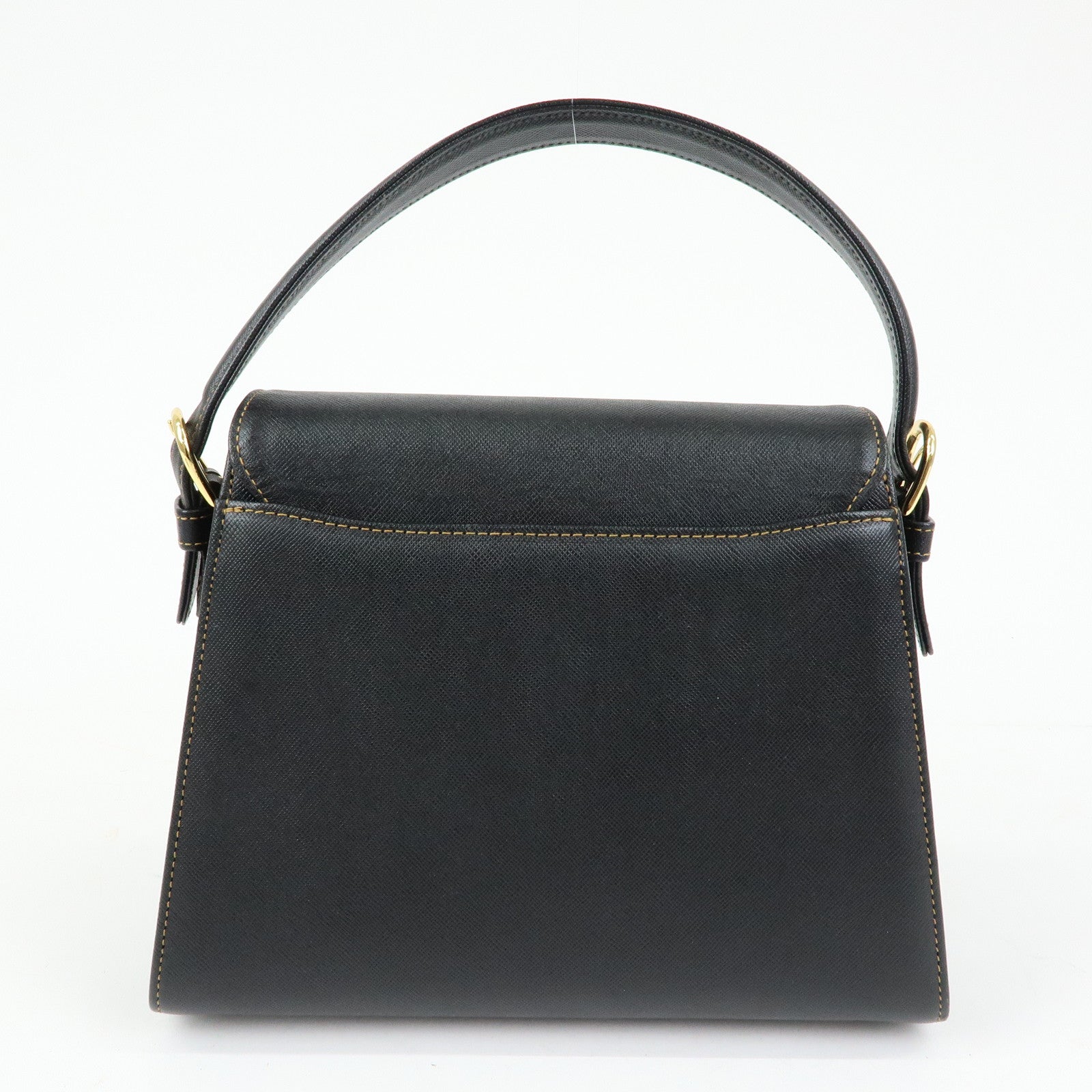 VALENTINO Leather 2Way Bag Hand Bag Shoulder Bag Black