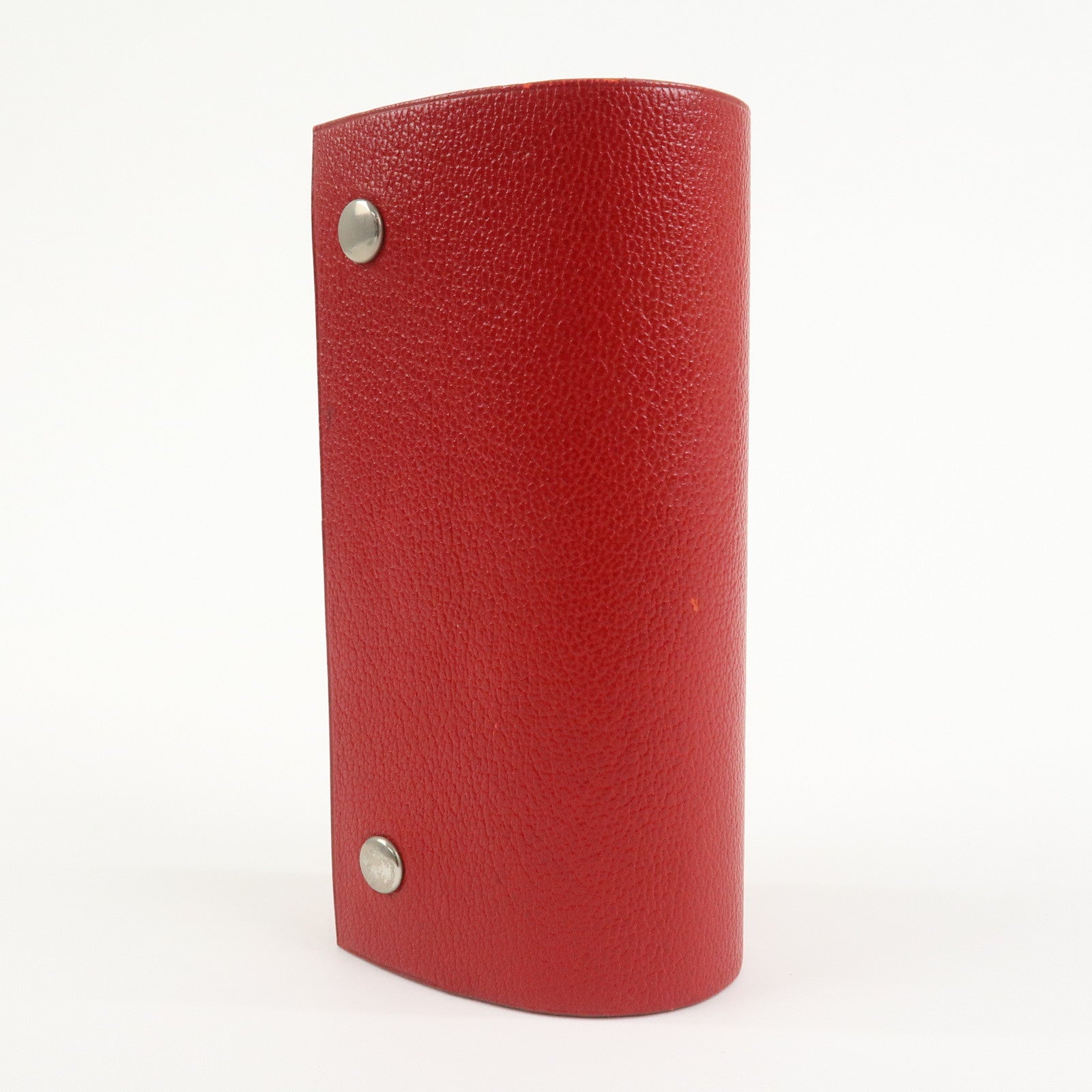 HERMES Cahier Rouleaul Leather Notebook Cover Red