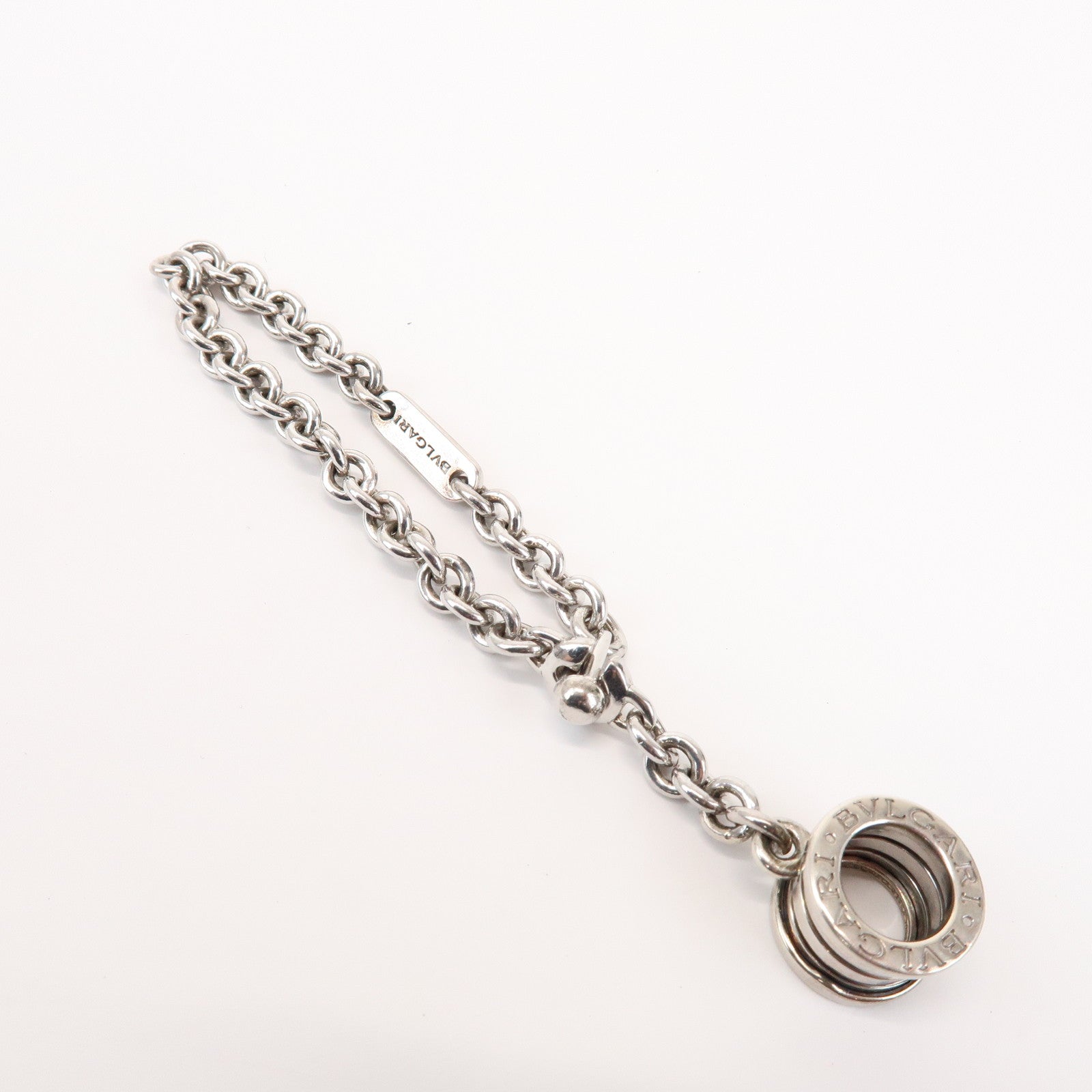 BVLGARI B-zero1 Metal Bag Charm Key Chain Key Charm Silver
