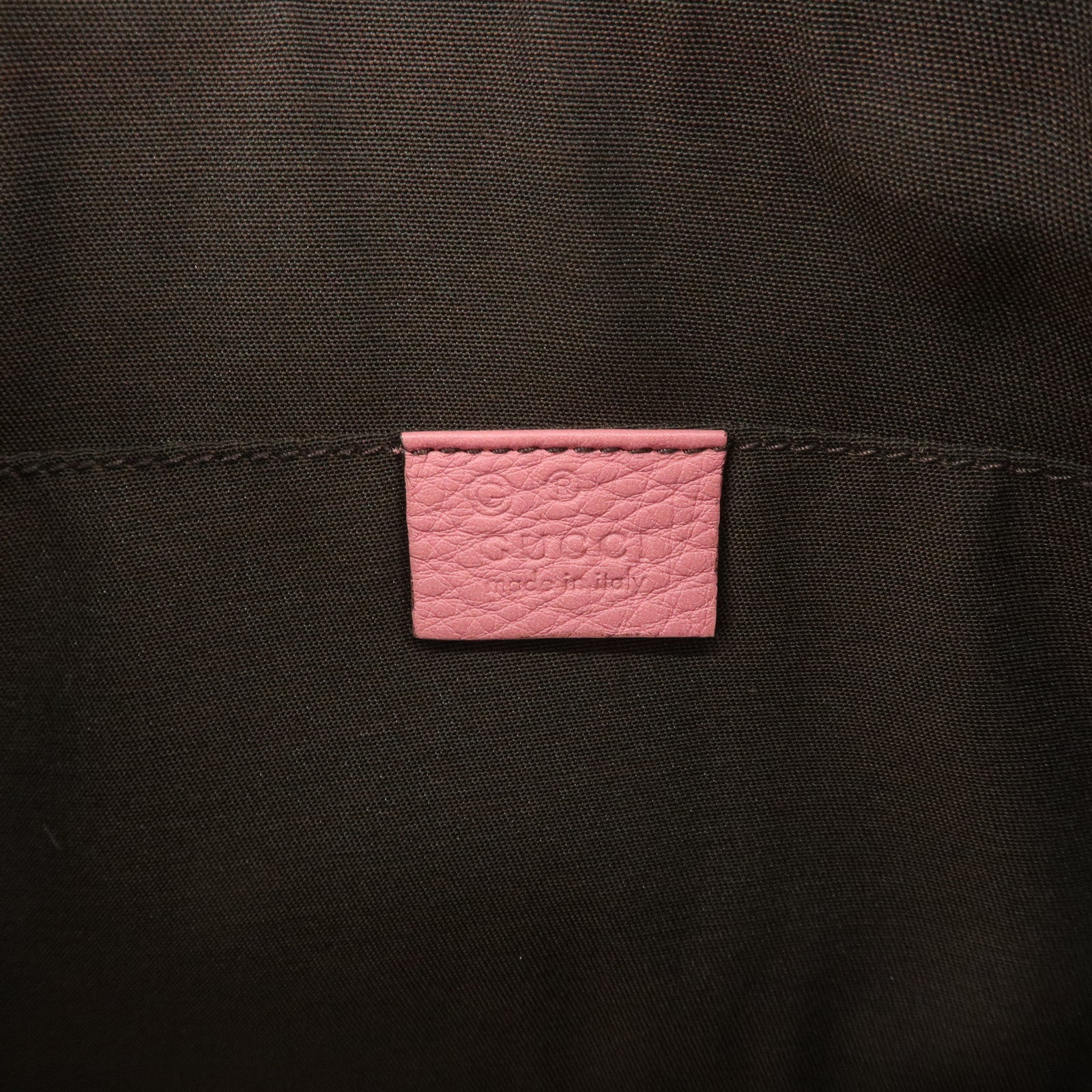 GUCCI Bamboo Leather Hand Bag Clutch Bag Pouch Pink