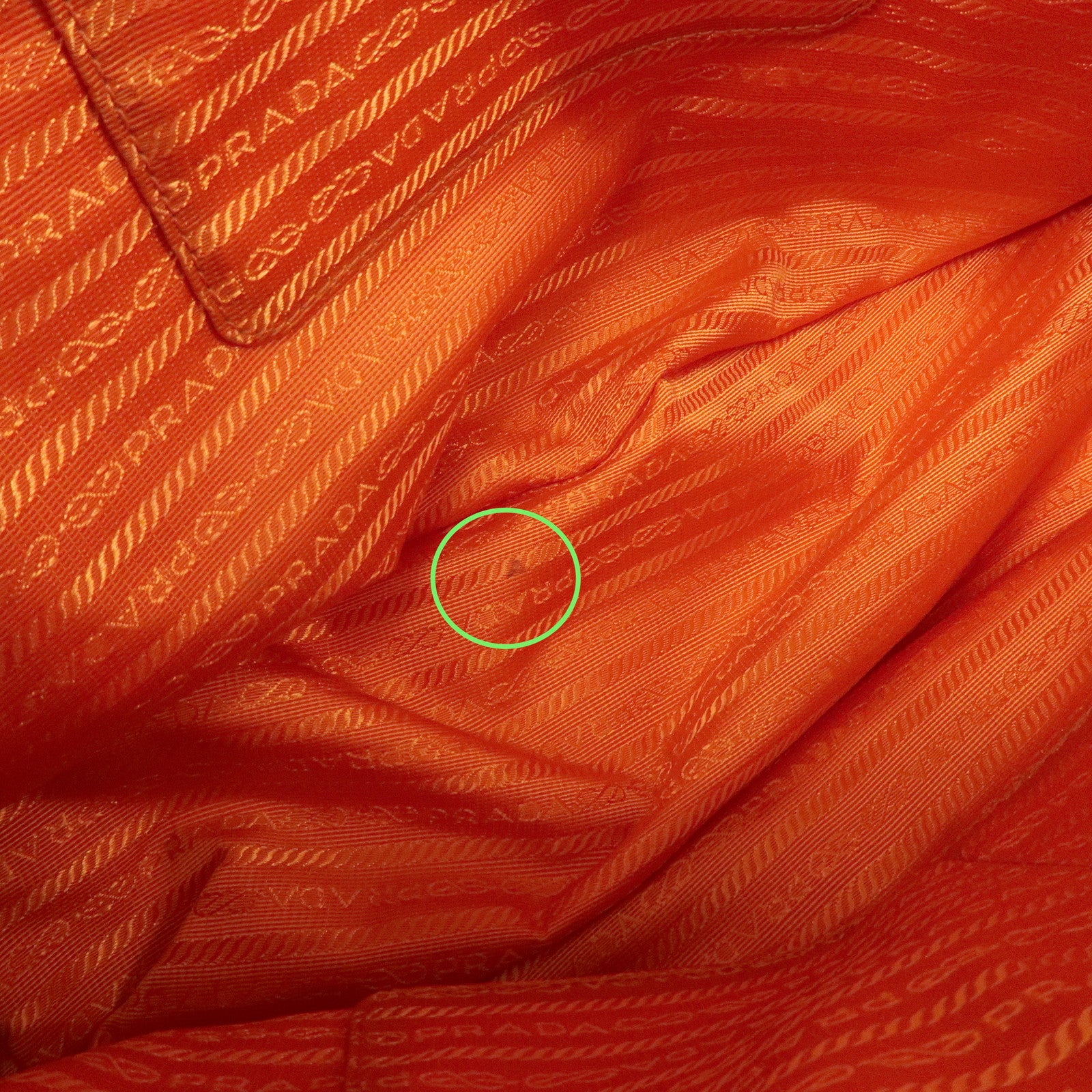 PRADA Triangle Logo Galleria 2Way Bag Hand Bag Orange BN1786