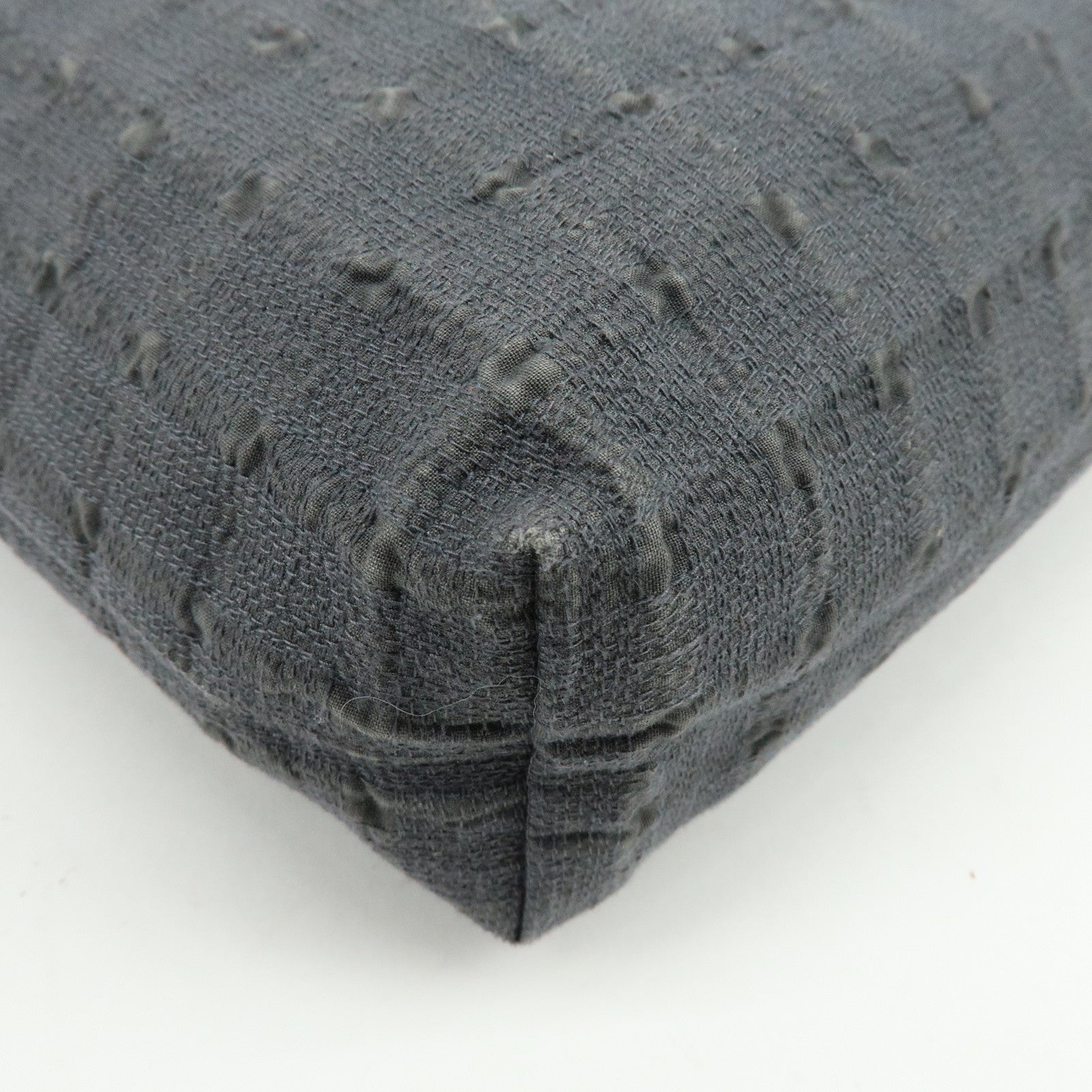 HERMES Amedaba GM Canvas Leather Tote Bag Hand Bag Gray