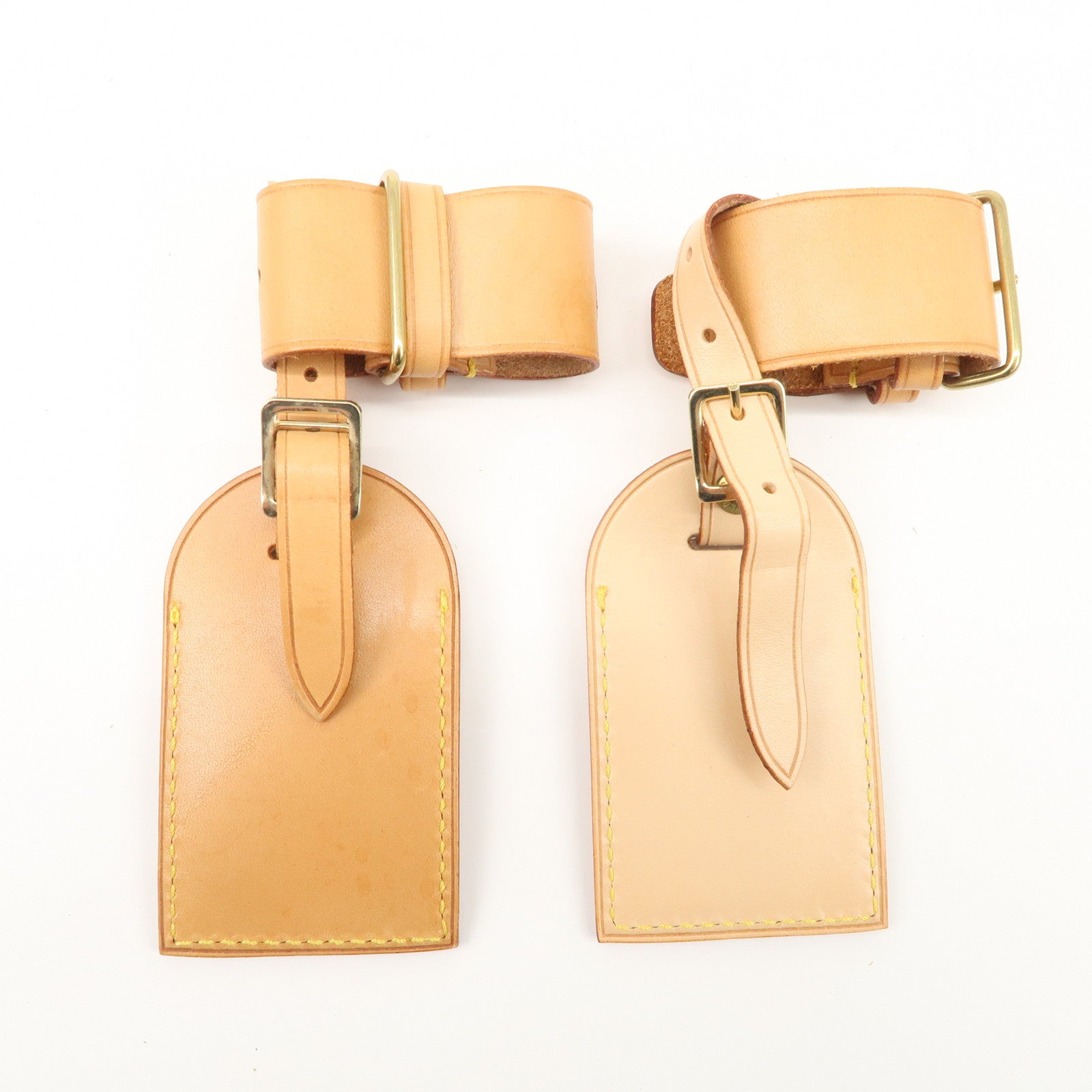 Louis Vuitton Set of 15 Nume Leather Name Tag & Poignet Natural Used