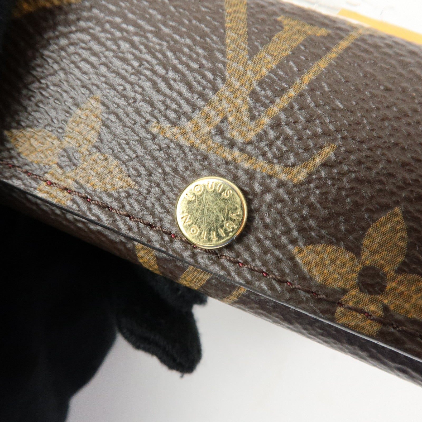 Louis Vuitton Monogram Pochette Rivette Lip Case Fushia M61473