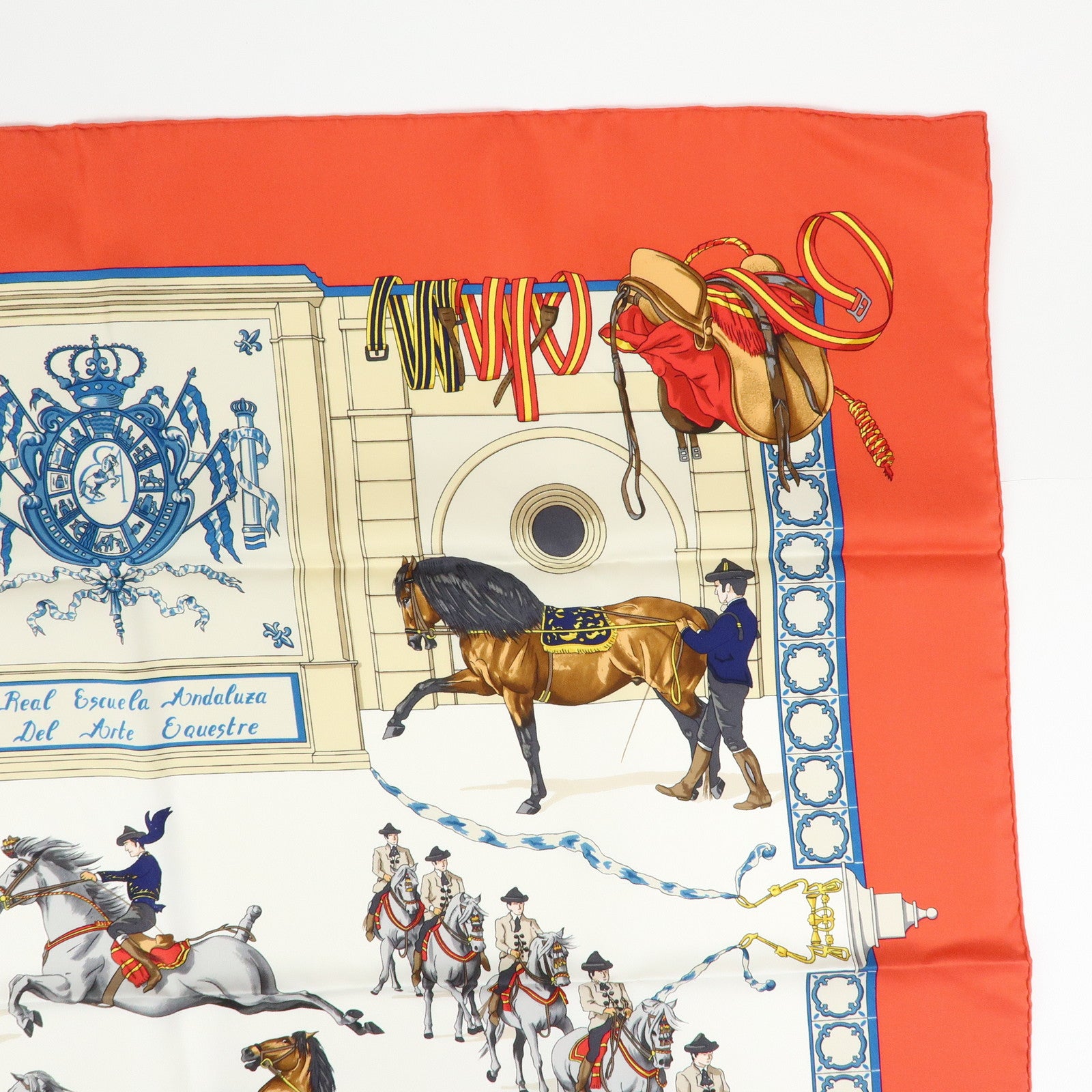 HERMES Carre 90 Silk Scarf Real Escuela AndaluzaDel Arte Ecuestre