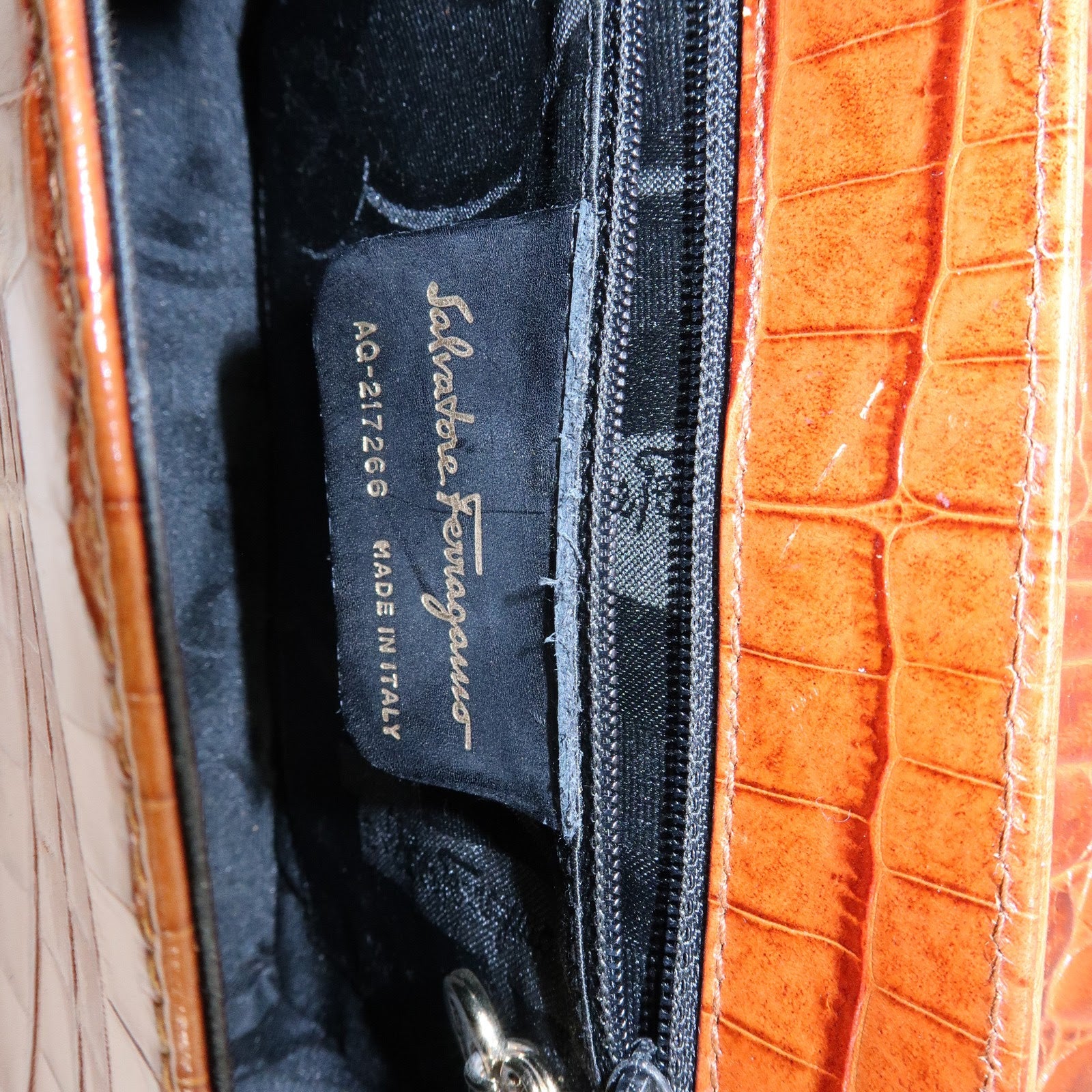 Ferragamo Gancini Embossed Leather Shoulder Crossbody Bag Brown