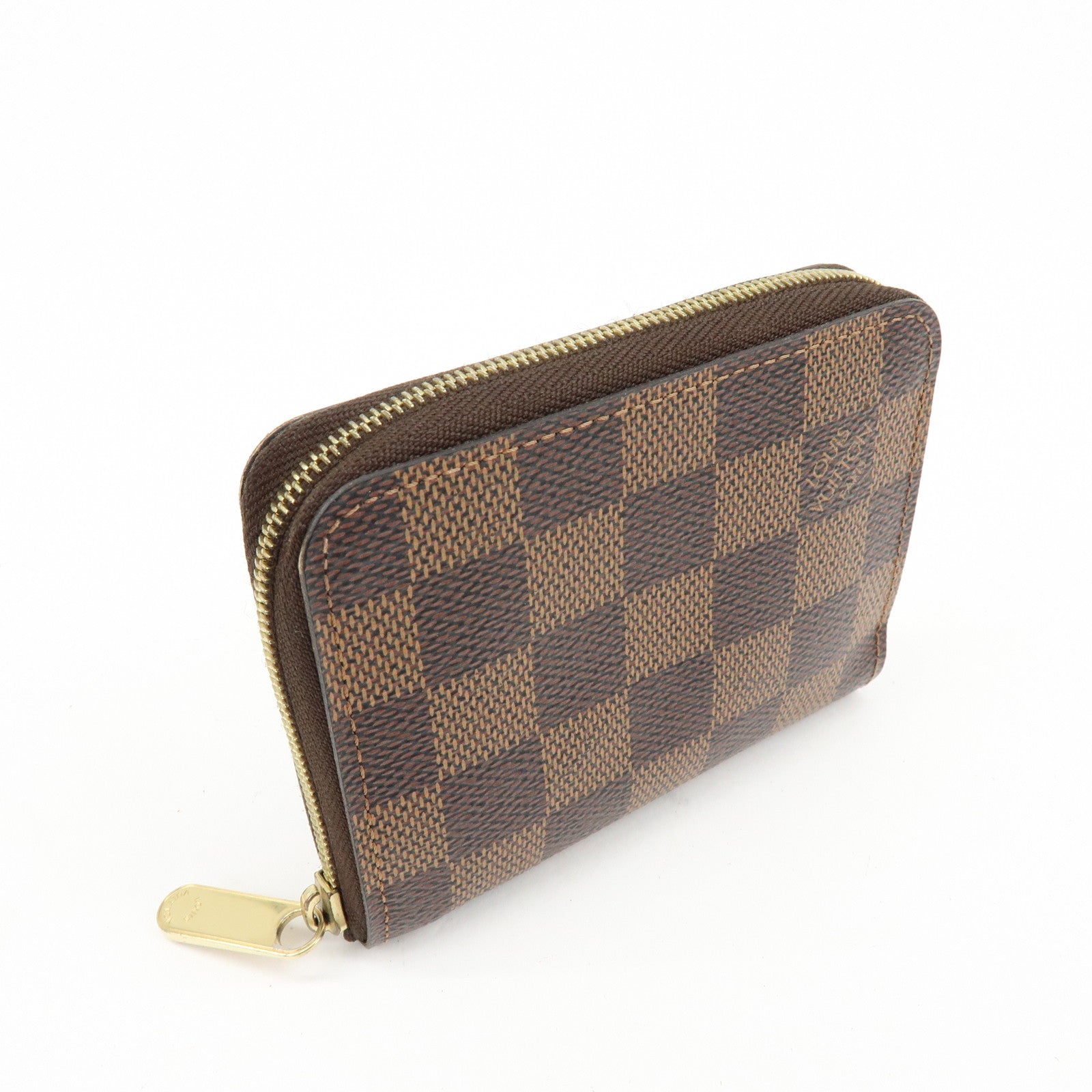 Louis Vuitton Damier Zippy Coin Case Wallet Brown N63070