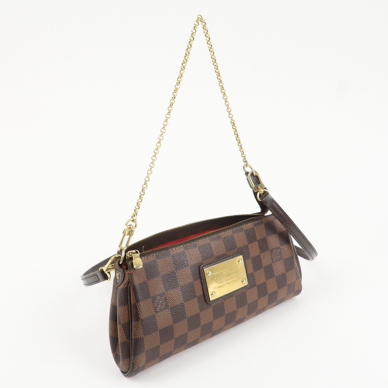 Louis Vuitton Damier Eva 2Way Hand Shoulder Bag Damier Ebene N55213 Used