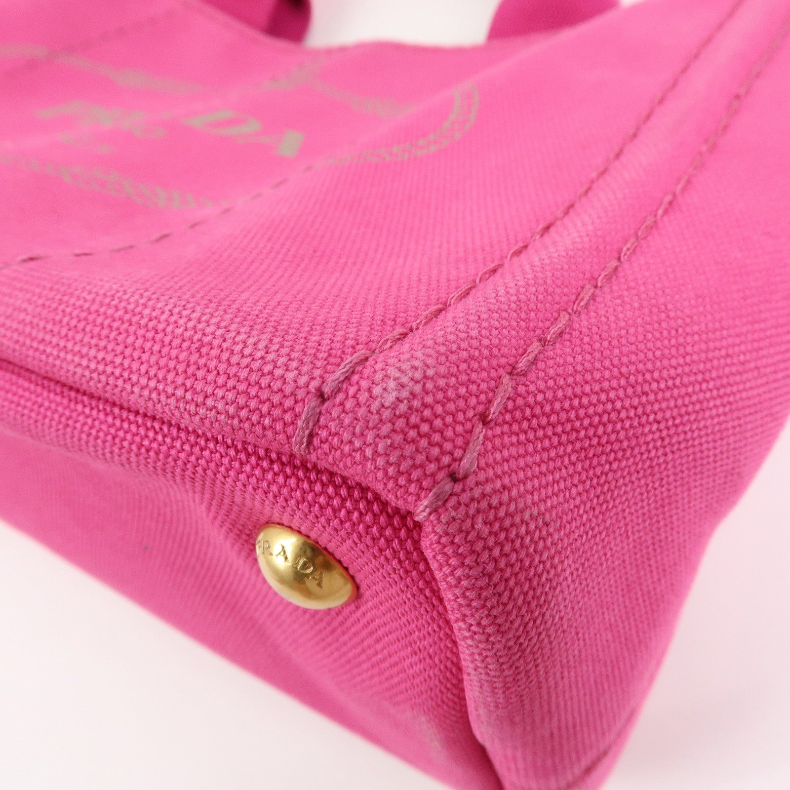 PRADA Canvas Canapa Mini 2Way Bag Hand Shoulder Bag Pink B2439G