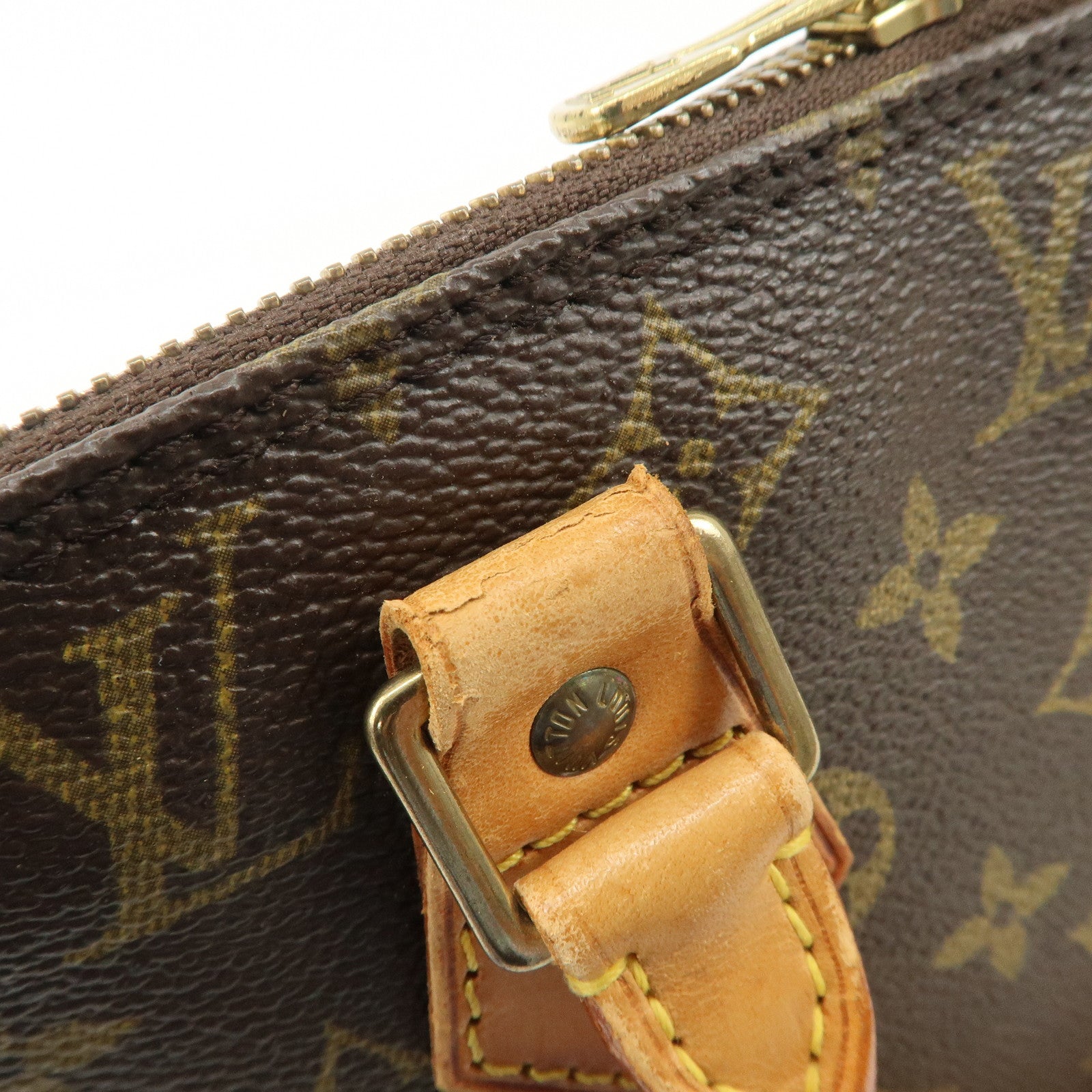 Louis Vuitton Monogram Canvas Alma Hand Bag Brown M51130 Used