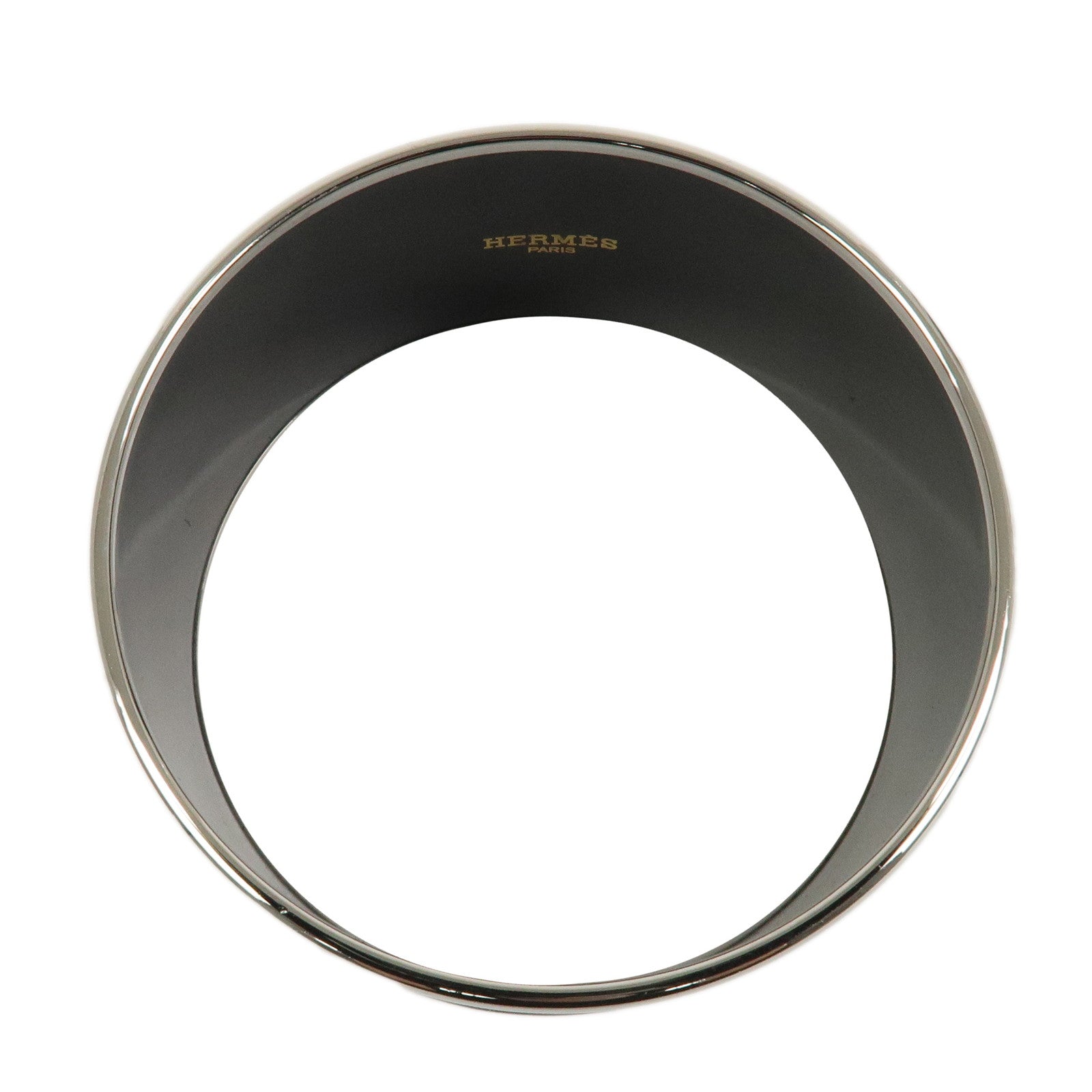 HERMES Email TGM Bangle Bracelet Black