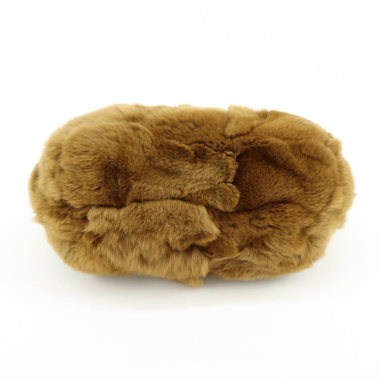 CHANEL COCO Mark Fur Lamb Skin Chain Shoulder Bag Brown