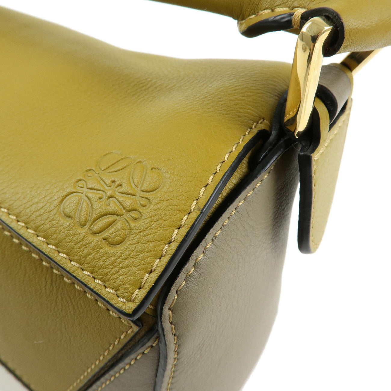 LOEWE Anagram Calf Leather 2Way Puzzle Bag Small Ocher A510S21X55