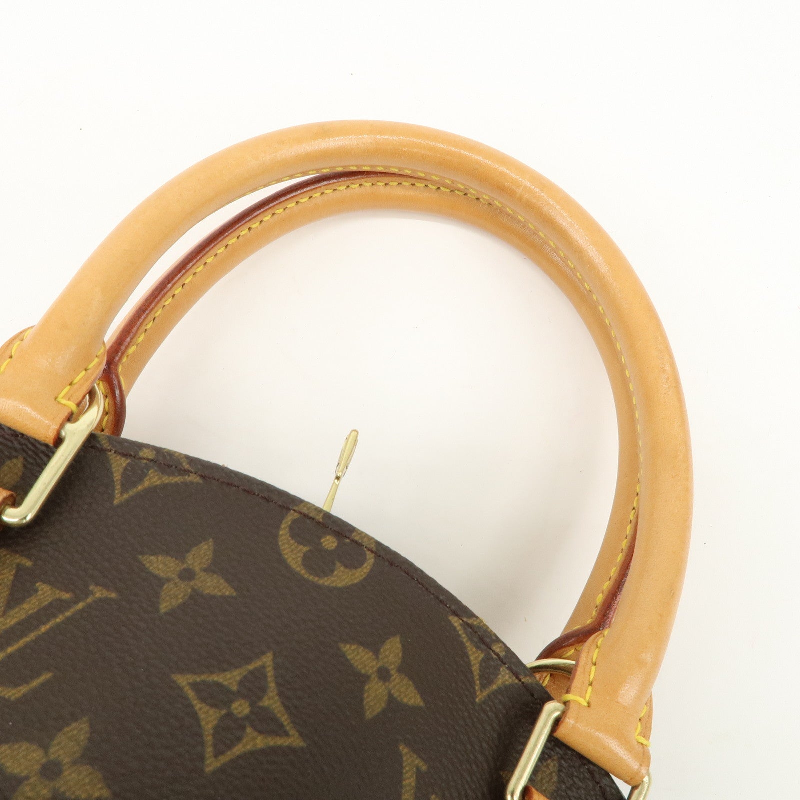 Louis Vuitton Monogram Ellipse PM Hand Bag Brown Gold HDW M51127