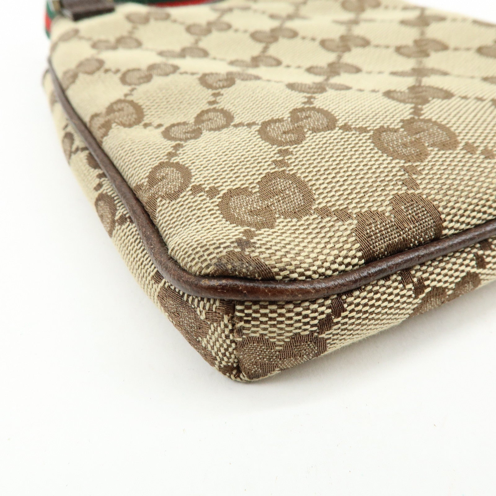 GUCCI Sherry GG Canvas Shoulder Crossbody Bag Beige Brown 141863