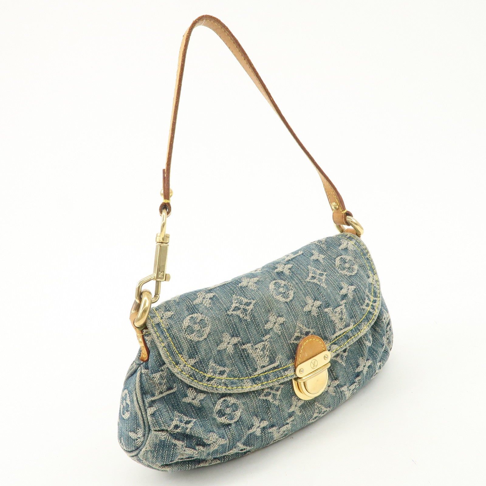 Louis Vuitton Monogram Denim Mini Pleaty Shoulder Bag M95050