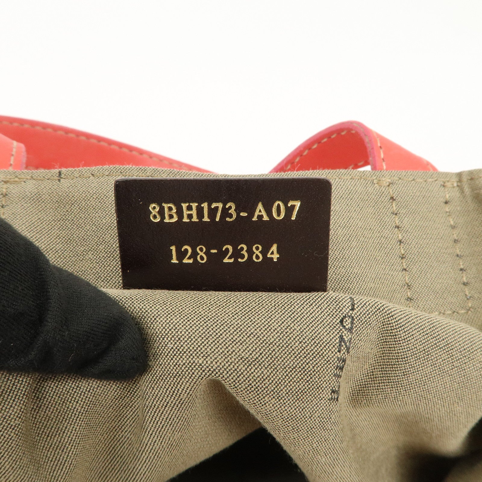 FENDI Canvas Leather Leopard Tote Bag Hand Bag Pink 8BH173