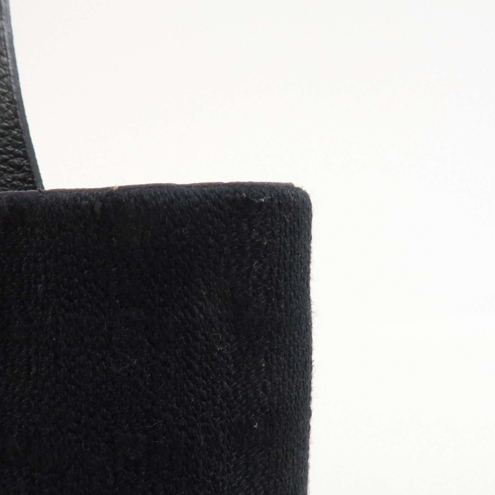 HERMES Amedaba PM Canvas Leather Tote Bag Hand Bag Black