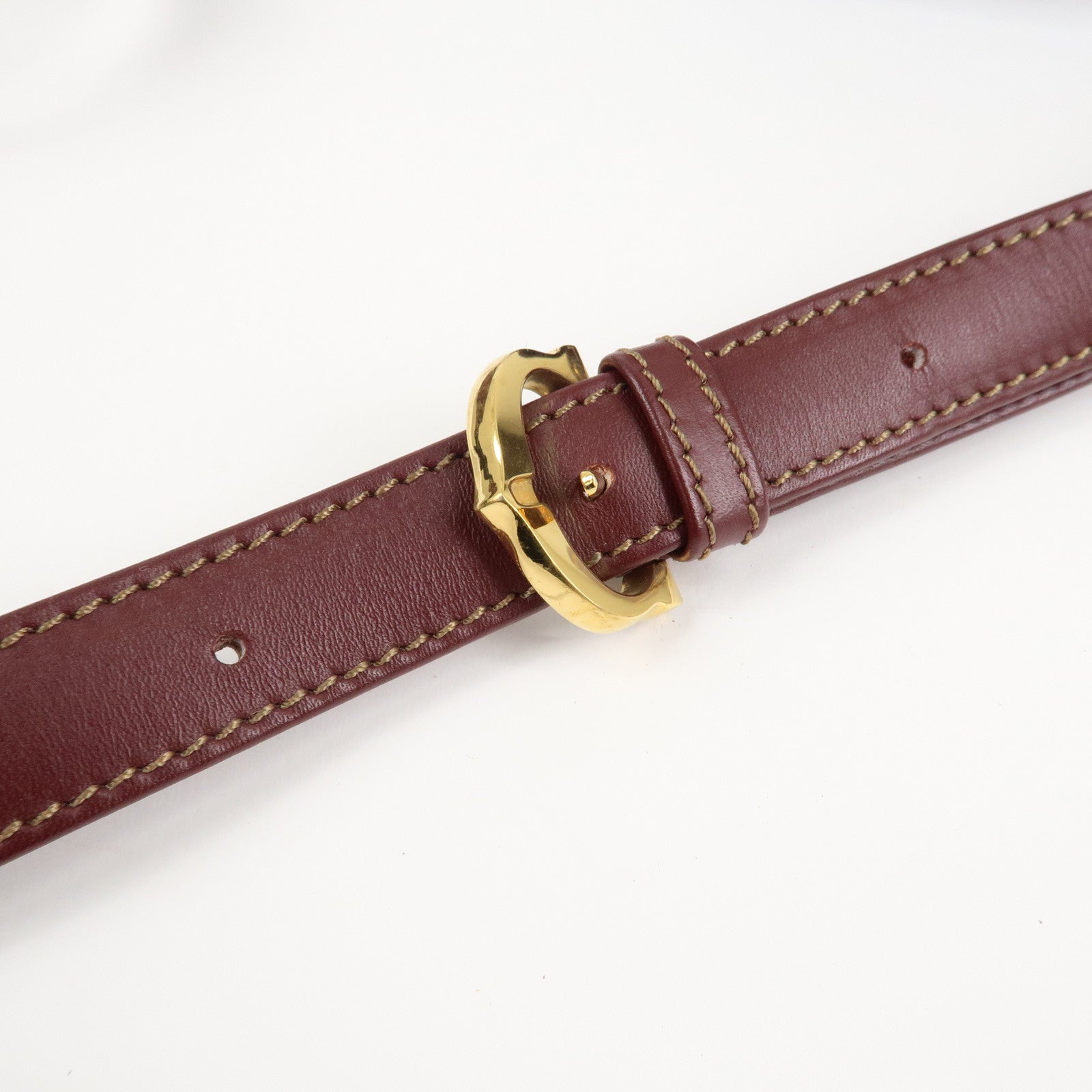 Cartier Must Line Calf Leather Shoulder Bag Bordeaux
