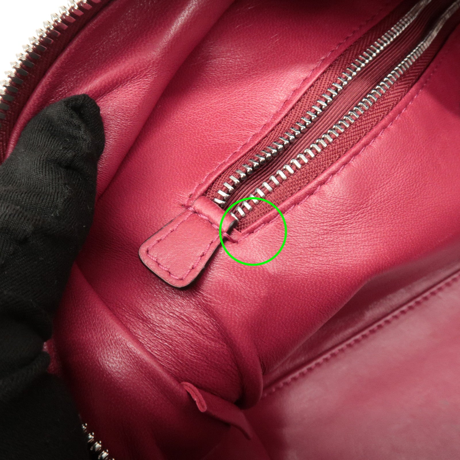 LOEWE Anagram Leather Amazona 28 Hand Bag Boston Bag Red Used