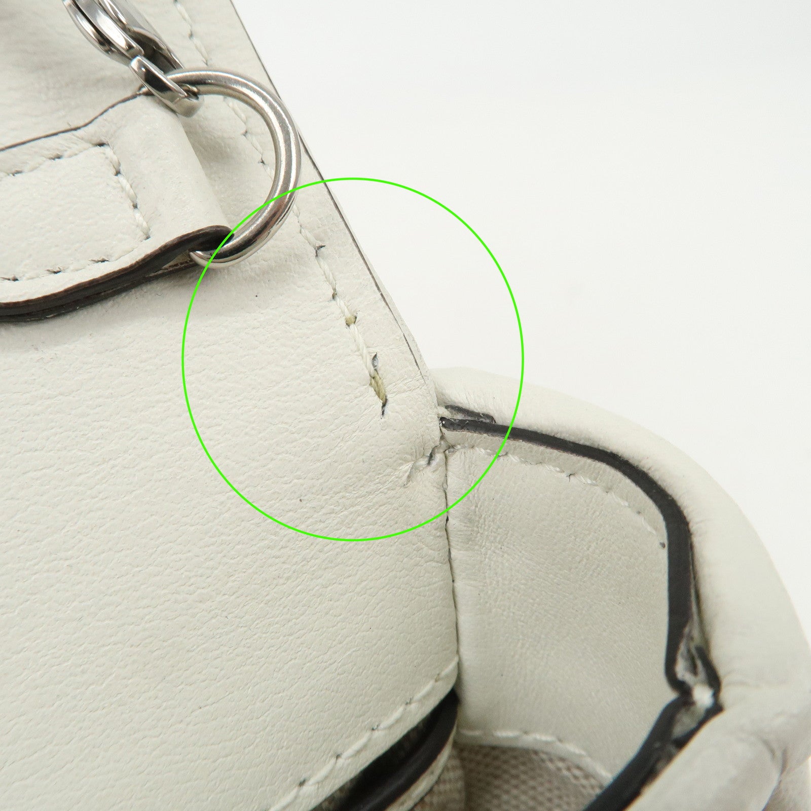 JIMMY CHOO Raffia Leather Mini Chain Shoulder Bag Beige Ivory