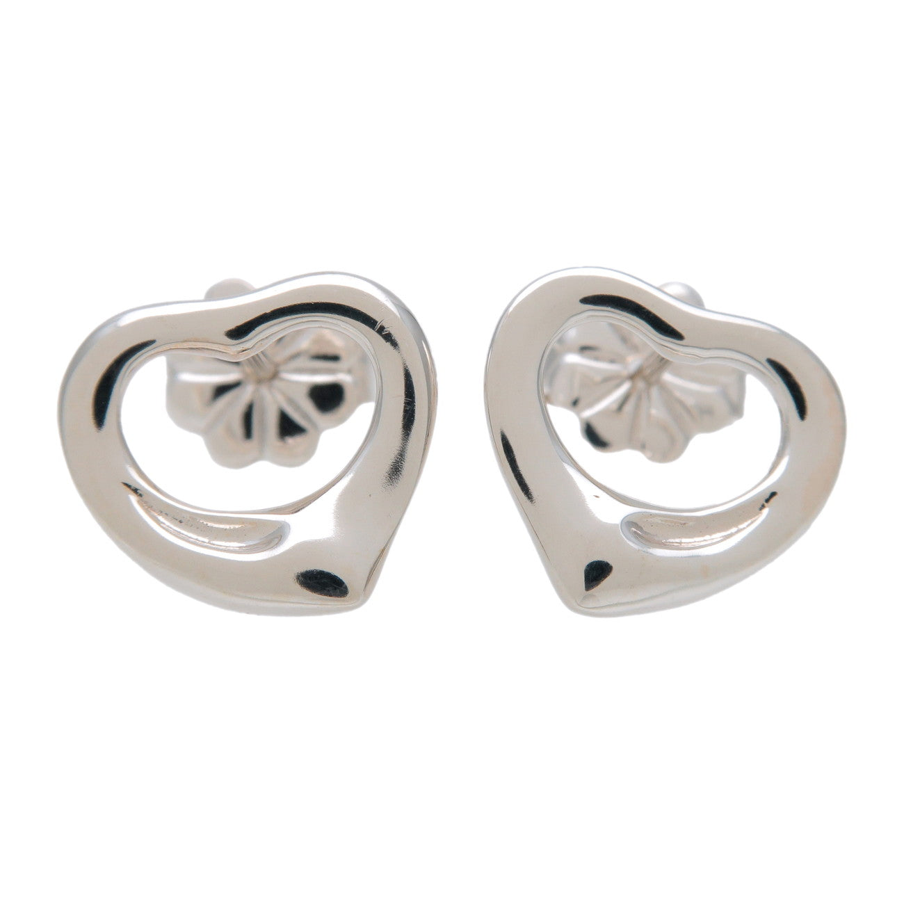 Tiffany & Co Open Heart Earrings SV925 Silver