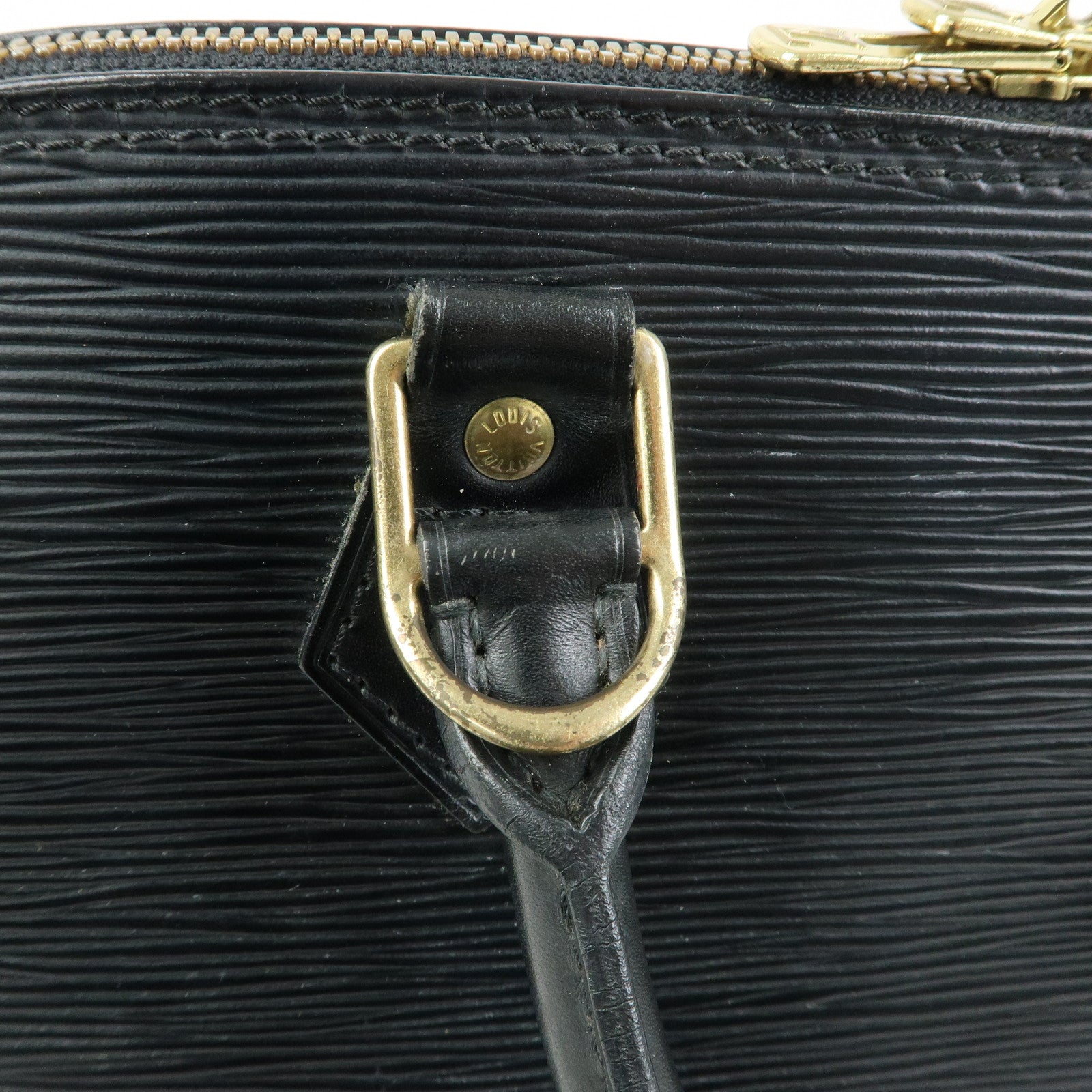 Louis Vuitton Epi Alma PM Leather Hand Bag Noir Black M52142