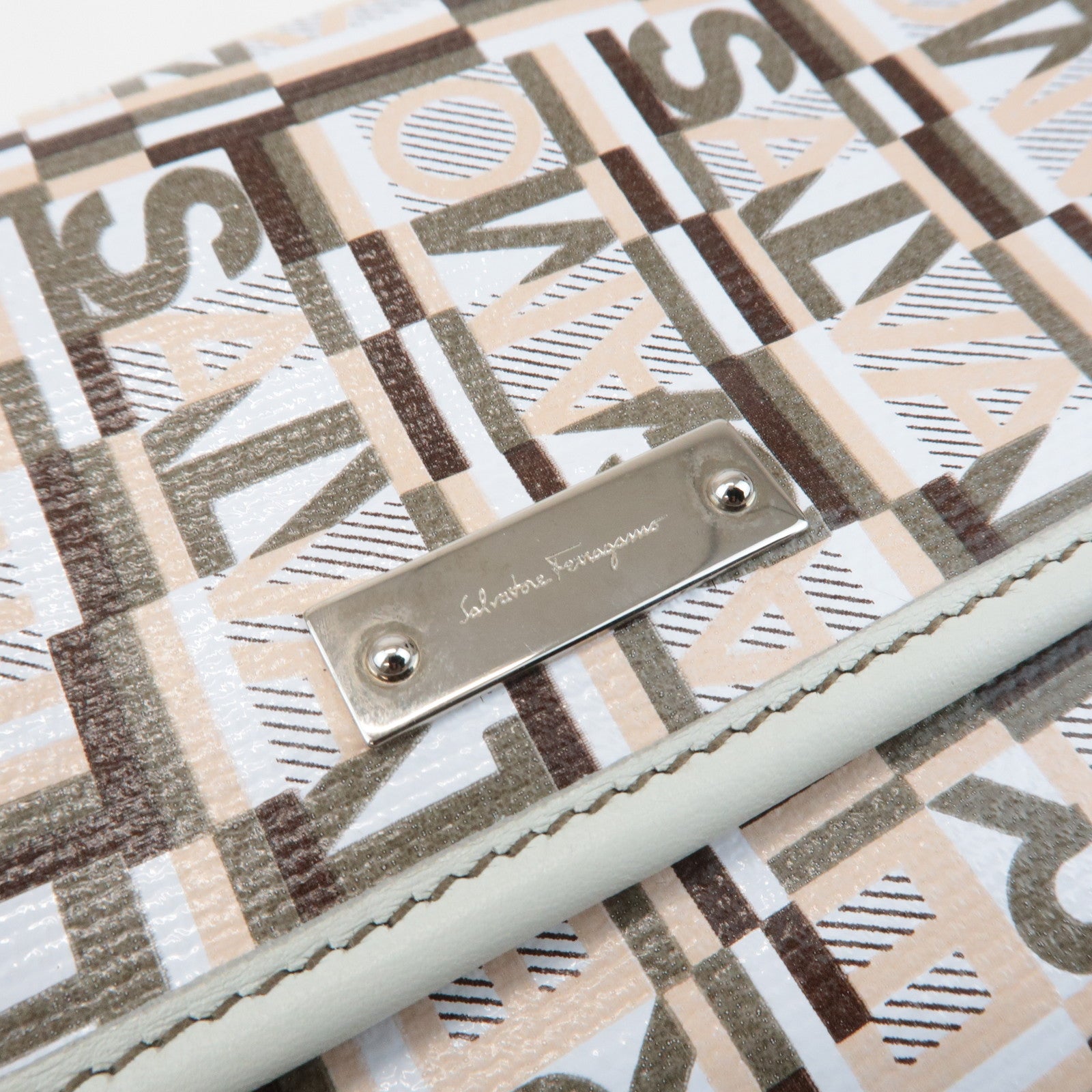 Ferragamo Leather PVC Accessoires Pouch Shoulder Bag Multicolor Used