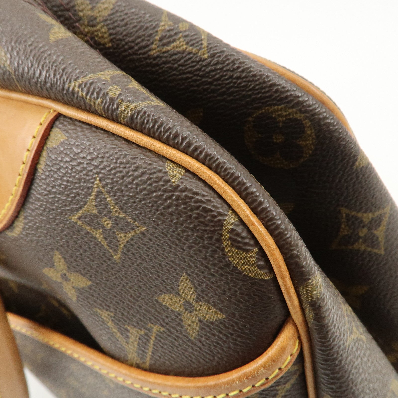 Louis Vuitton Monogram Deauville Hand Bag Brown M47270 Used