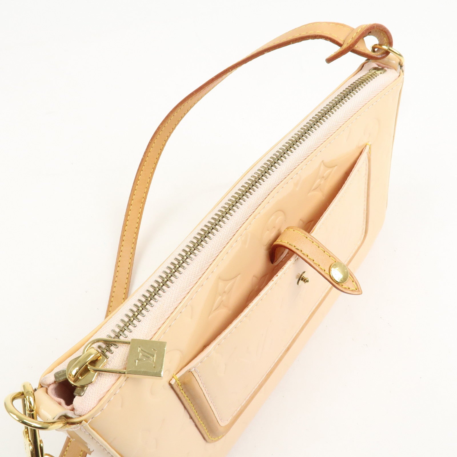 Louis Vuitton Monogram Vernis Mallory Square Hand Bag Pink M91292