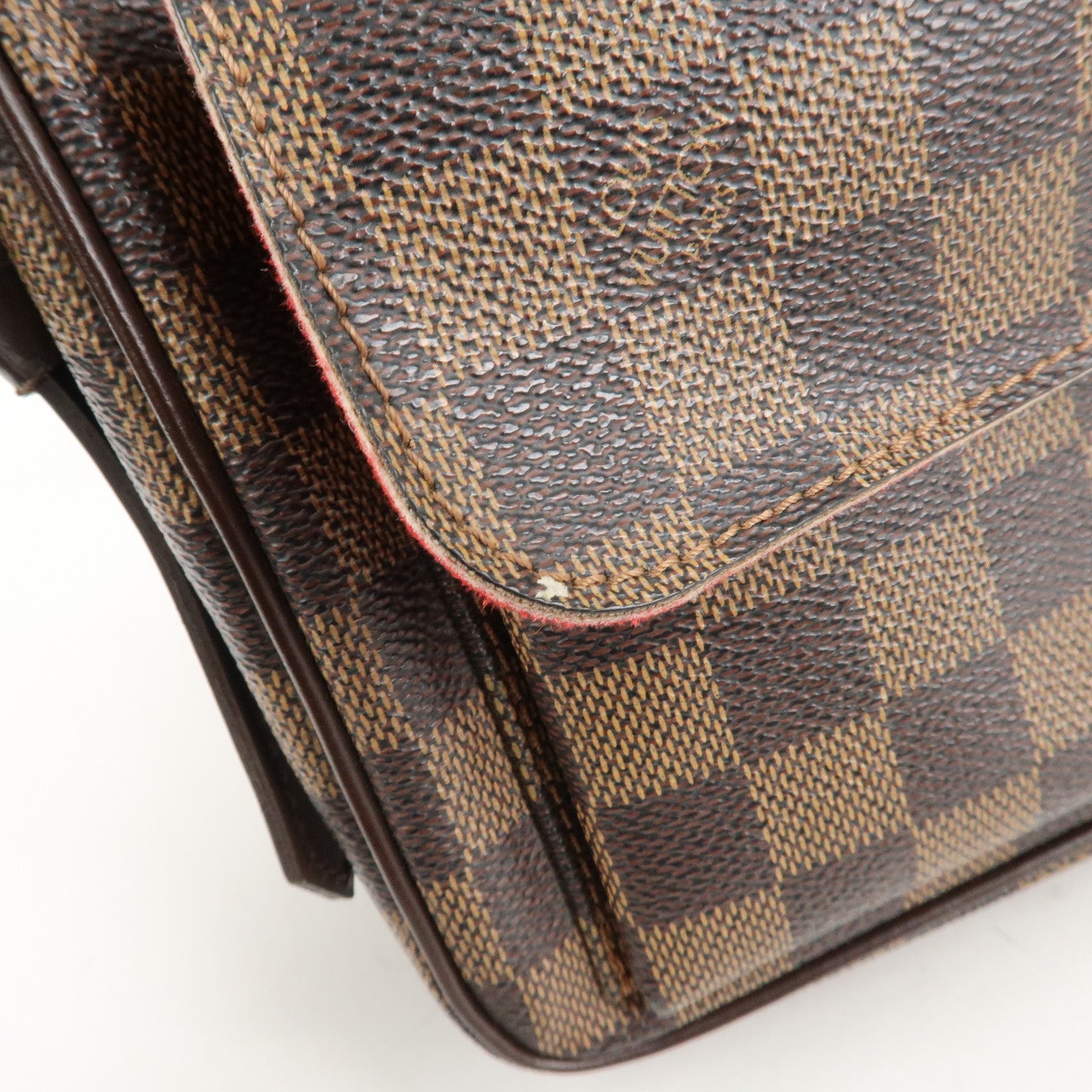 Louis Vuitton Damier Leather Canvas Ravello GM Shoulder Bag N60006 Used