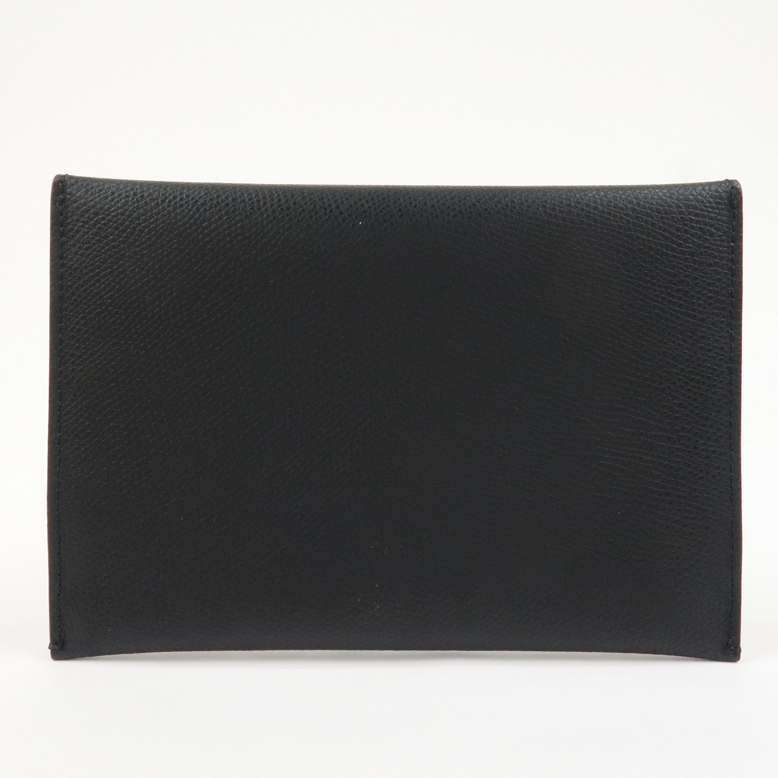 FENDI F IS FENDI Logo Leather Pouch Envelope Case Black 8N0151