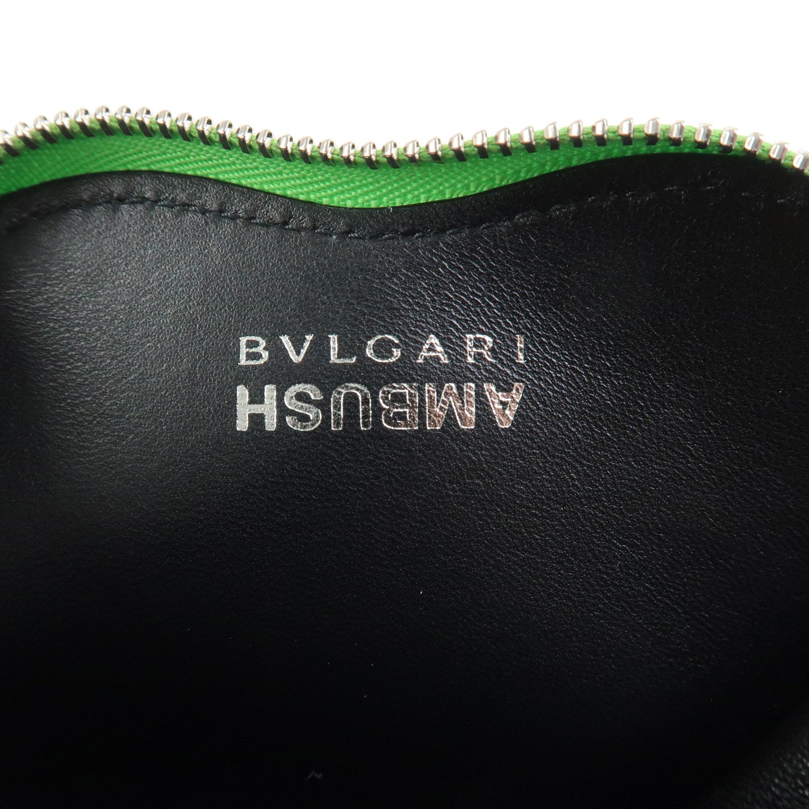 BVLGARI × AMBUSH Serpenti Lamb Skin Coin Case Coin Purse Green