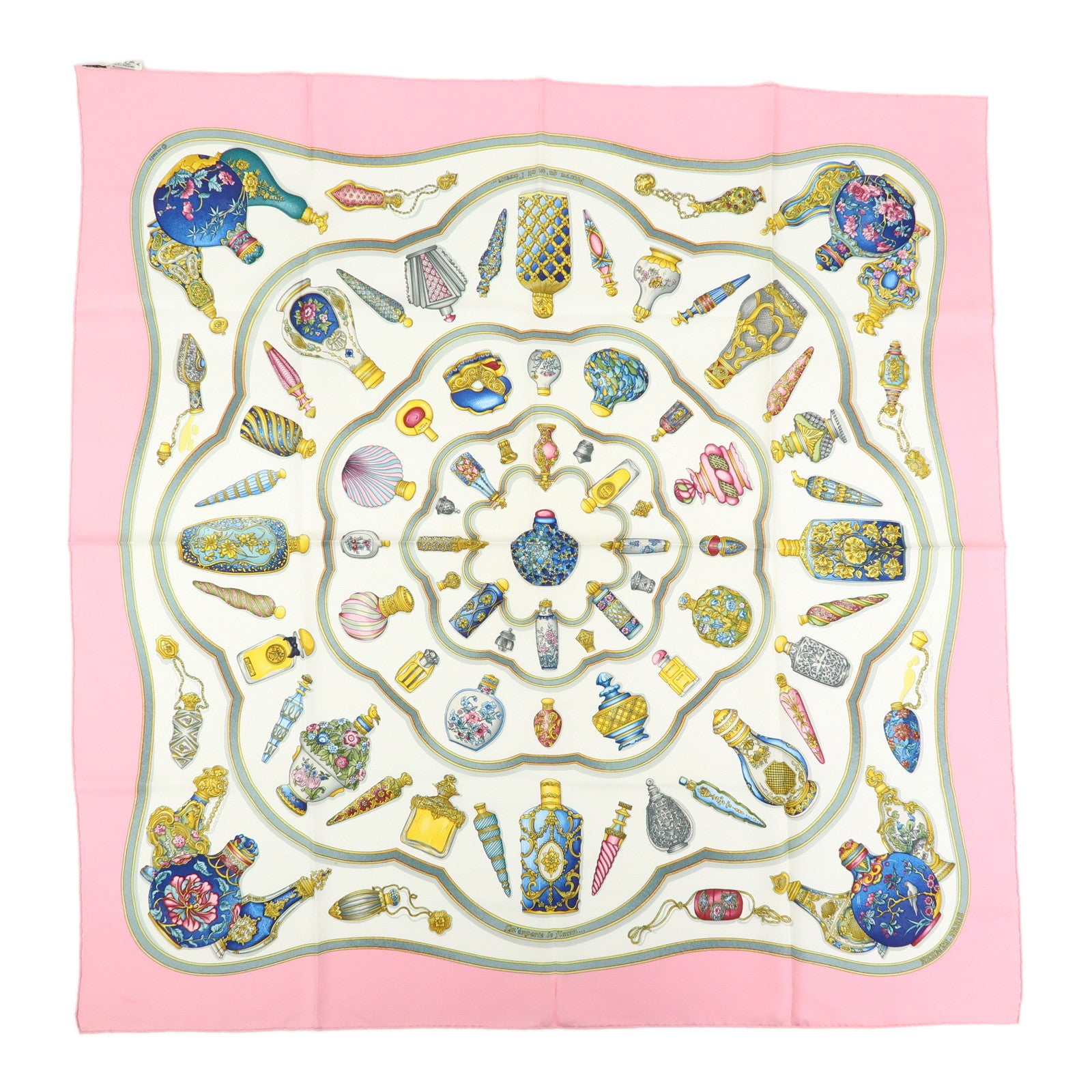 HERMES Carre 90 Silk 100% Pourvu qu'on ait l'ivresse Scarf Pink