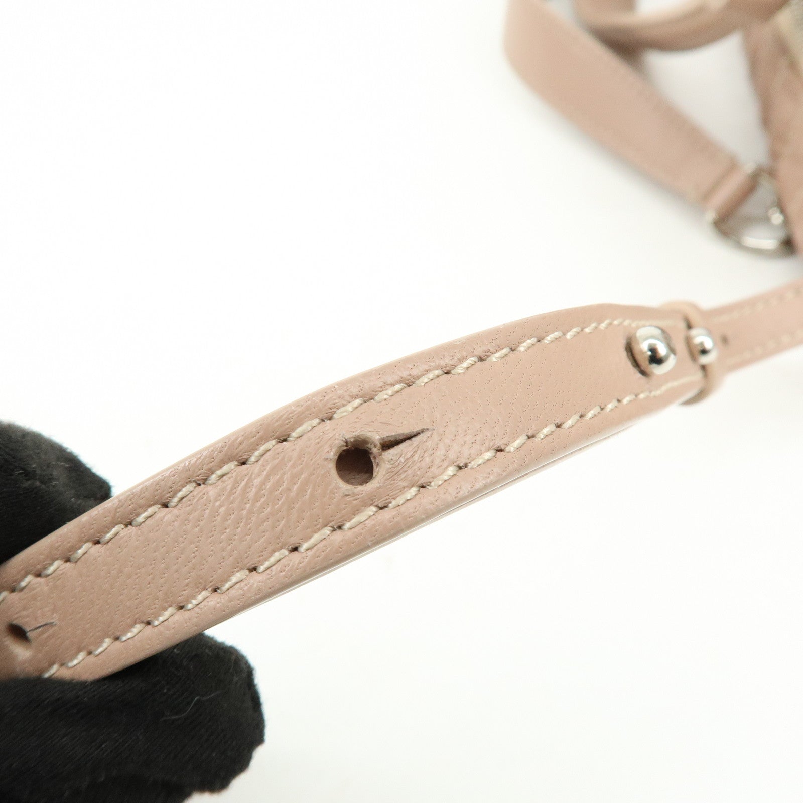 JIMMY CHOO Helia Quilting Leather Chain 2Way Bag Hand Bag Pink