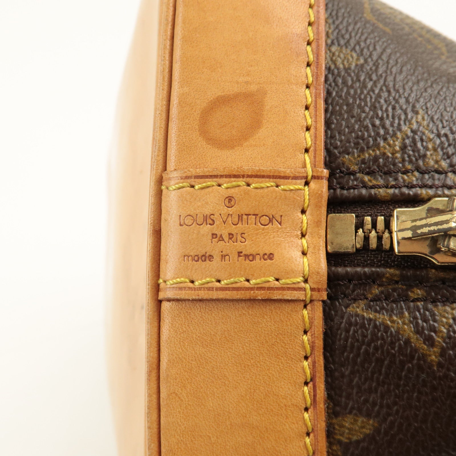 Louis Vuitton Monogram Alma Hand Bag Brown M51130 Used