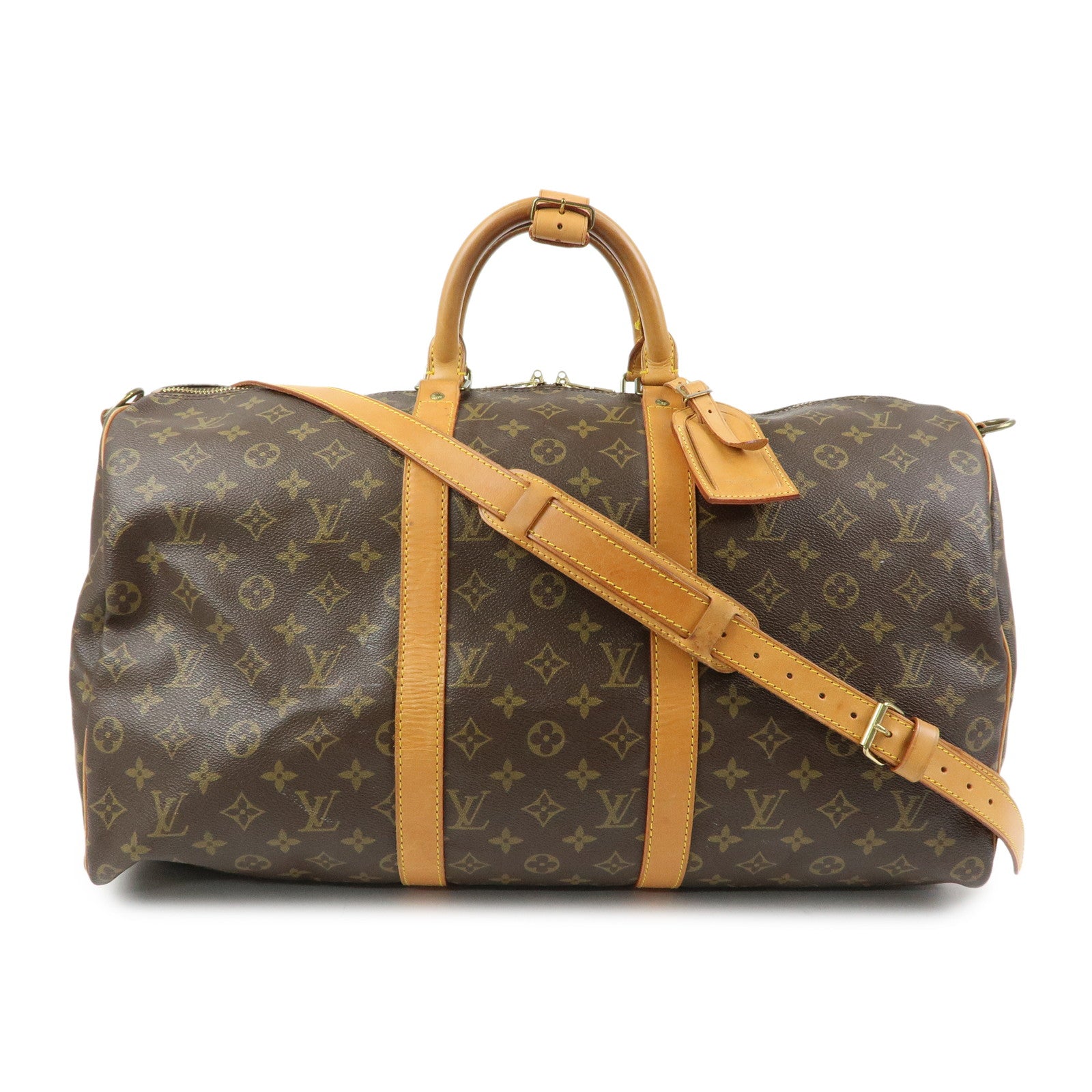 Louis Vuitton Monogram Keep All Bandouliere 50 Boston Bag M41416