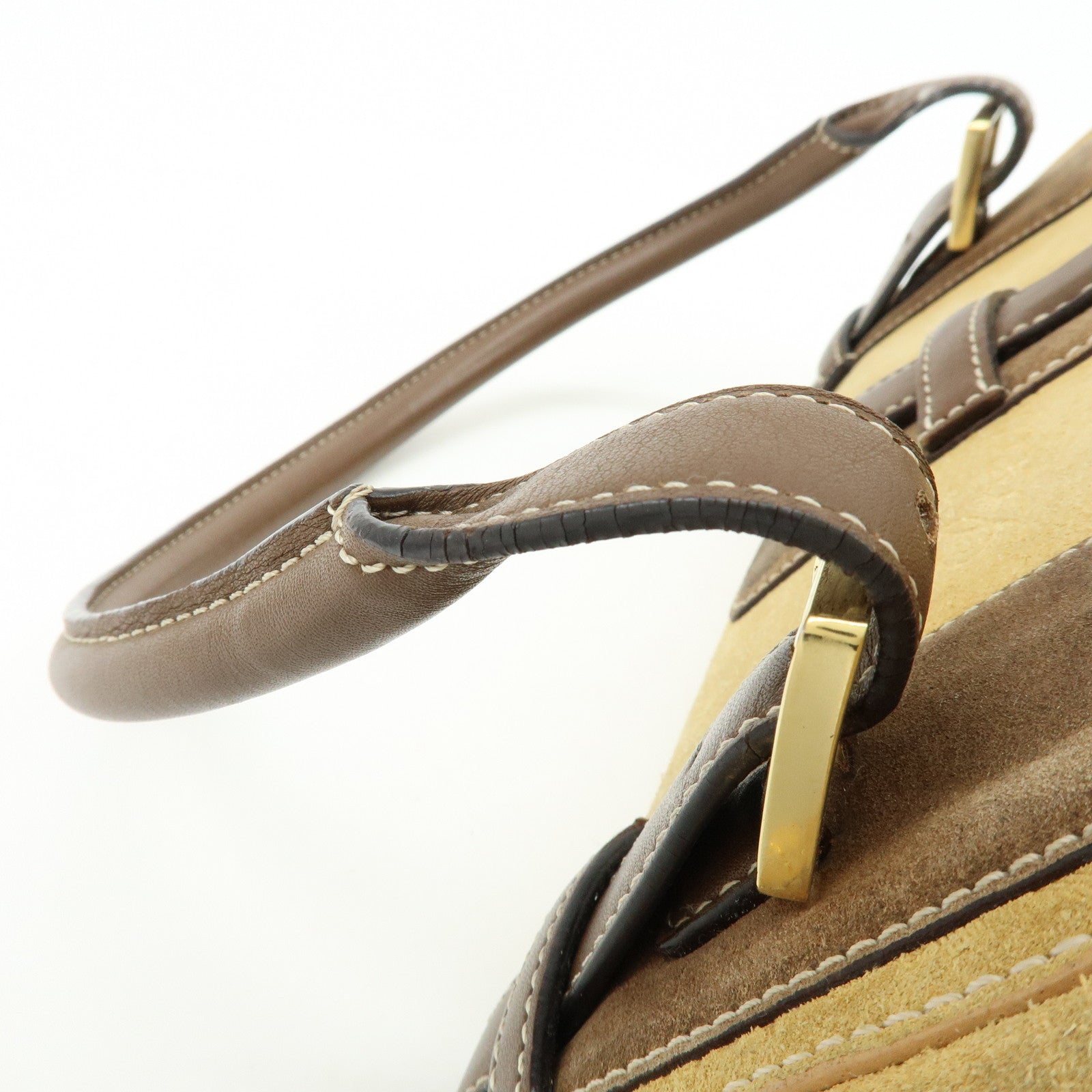 LOEWE Senda Suede Leather Shoulder Hand Bag 160ANIVERSARIO Brown