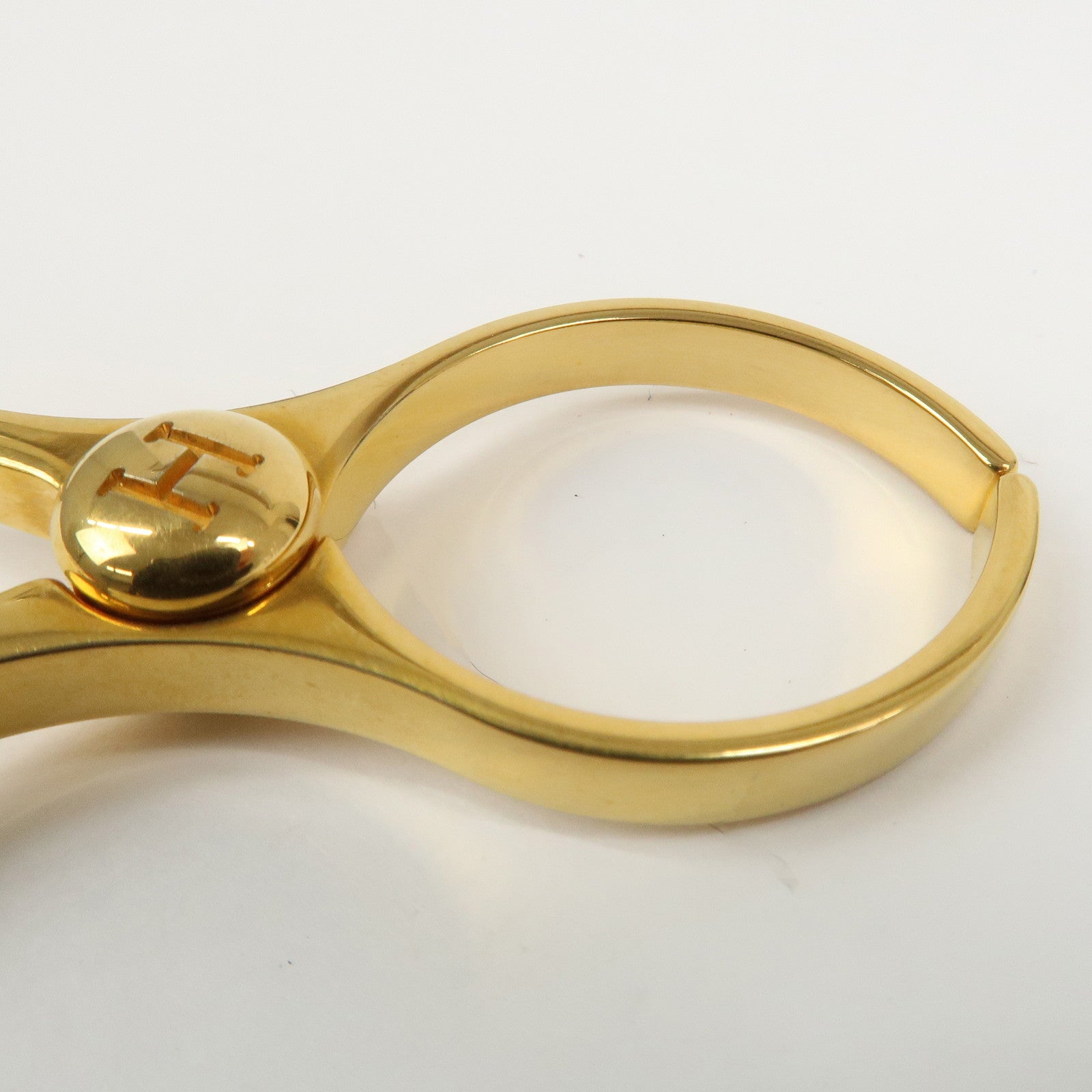 HERMES Filou Metal Glove Clip Glove Holder Gold