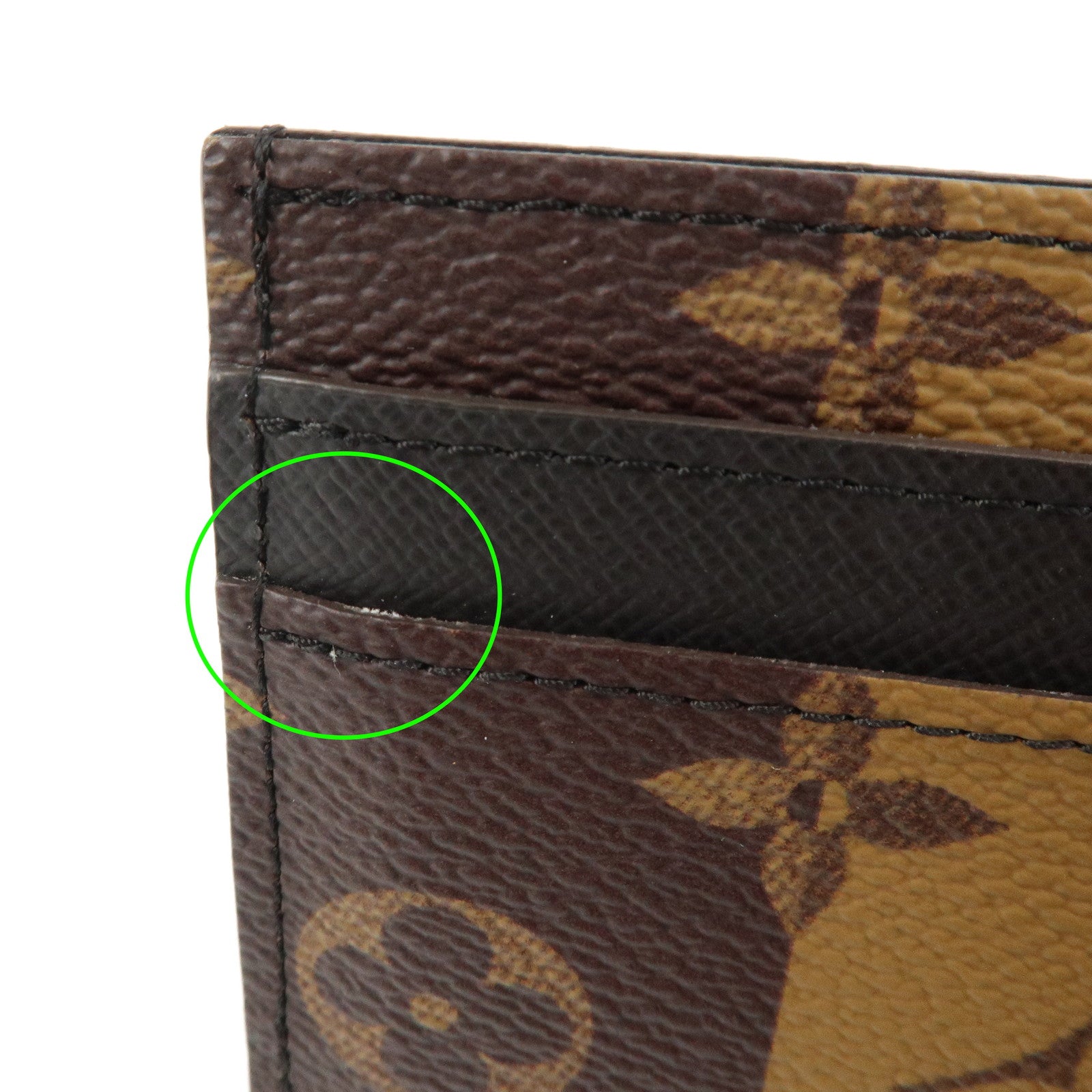 Louis Vuitton Monogram Porte Cartes Double Canvas Card Case M81006 Used