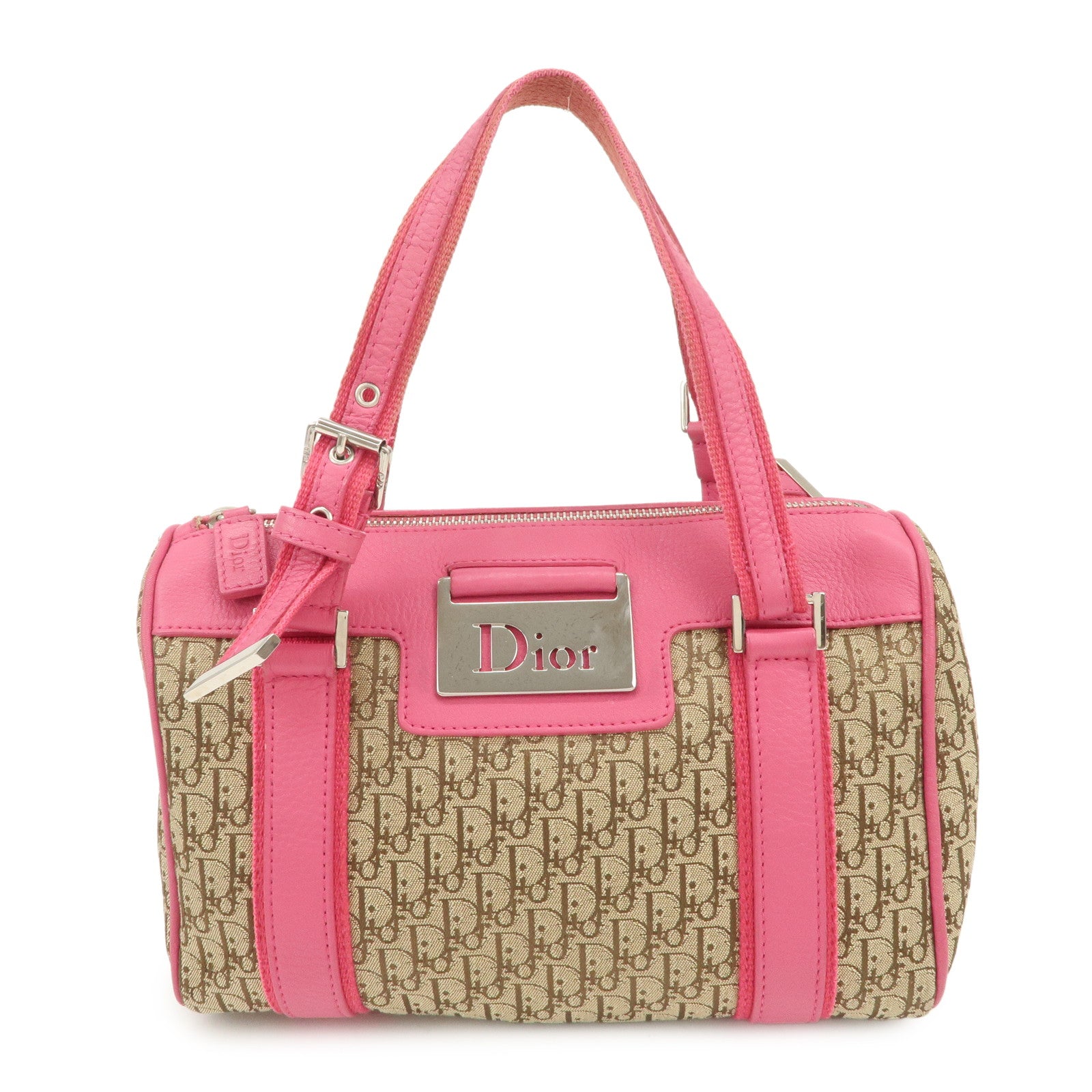 Christian Dior Trotter Street Chic Mini Boston Bag Beige Pink