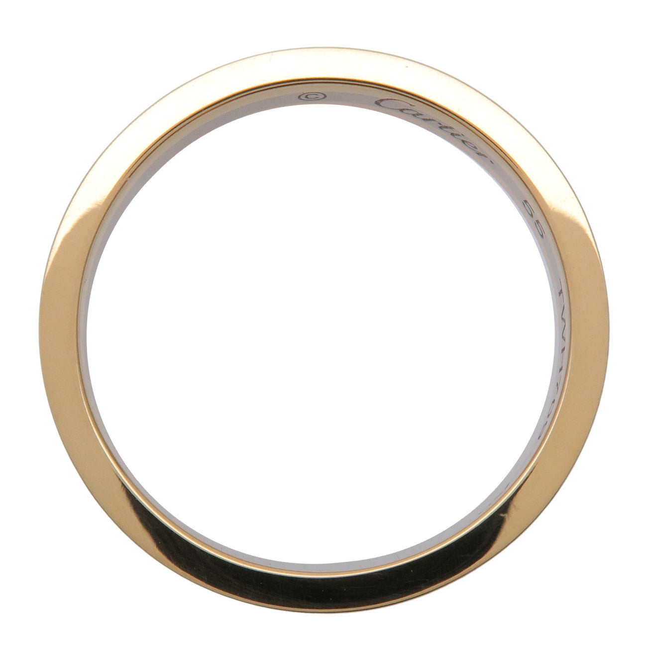 Cartier Vandome Three Color Ring #55 K18 750YG/WG/PG US7-7.5 Used