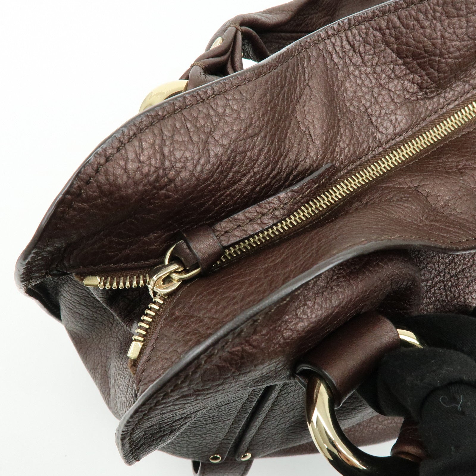 CELINE Leather Bittersweet Shoulder Bag Hand Bag Bronze