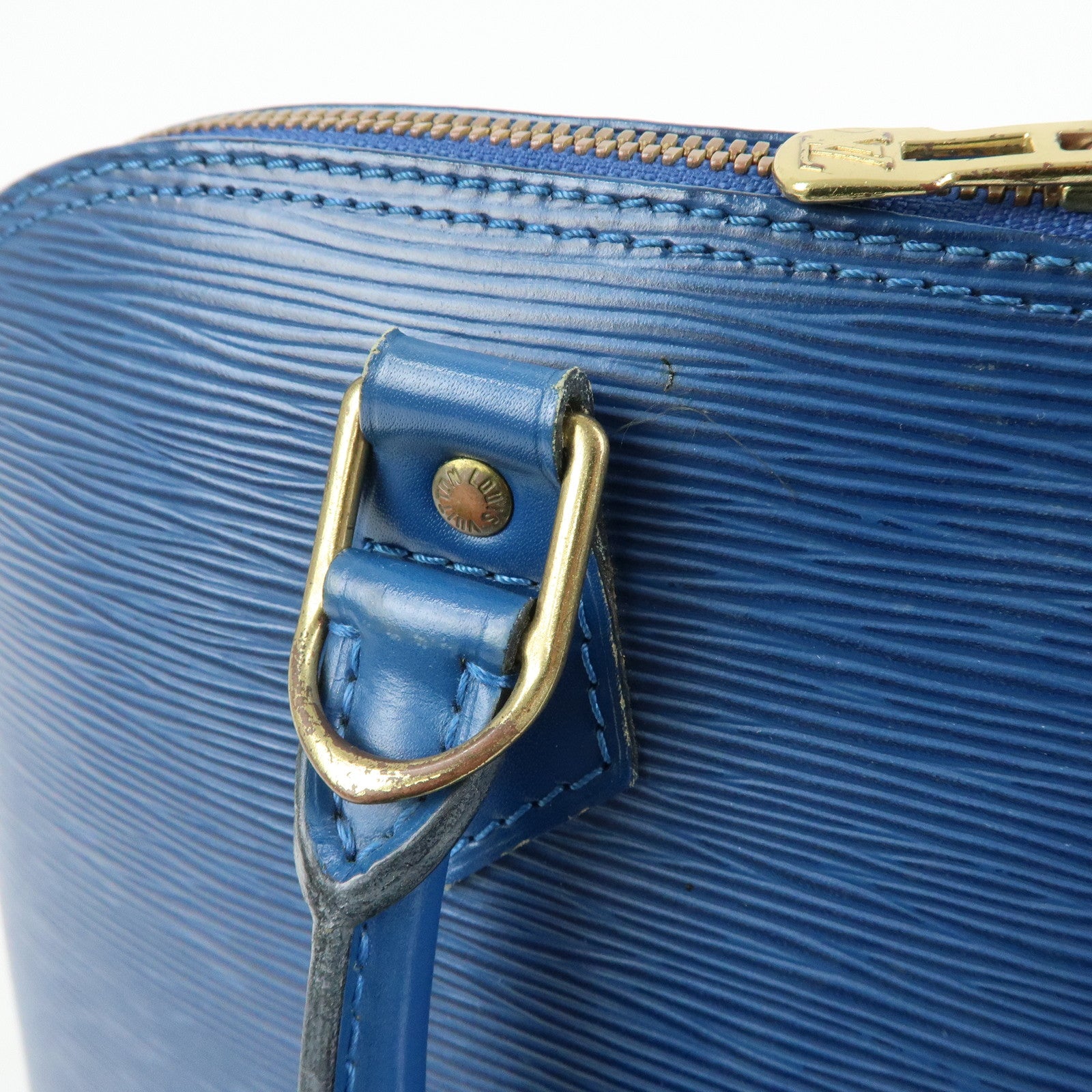 Louis Vuitton Epi Leather Alma Hand Bag Toledo Blue M52145