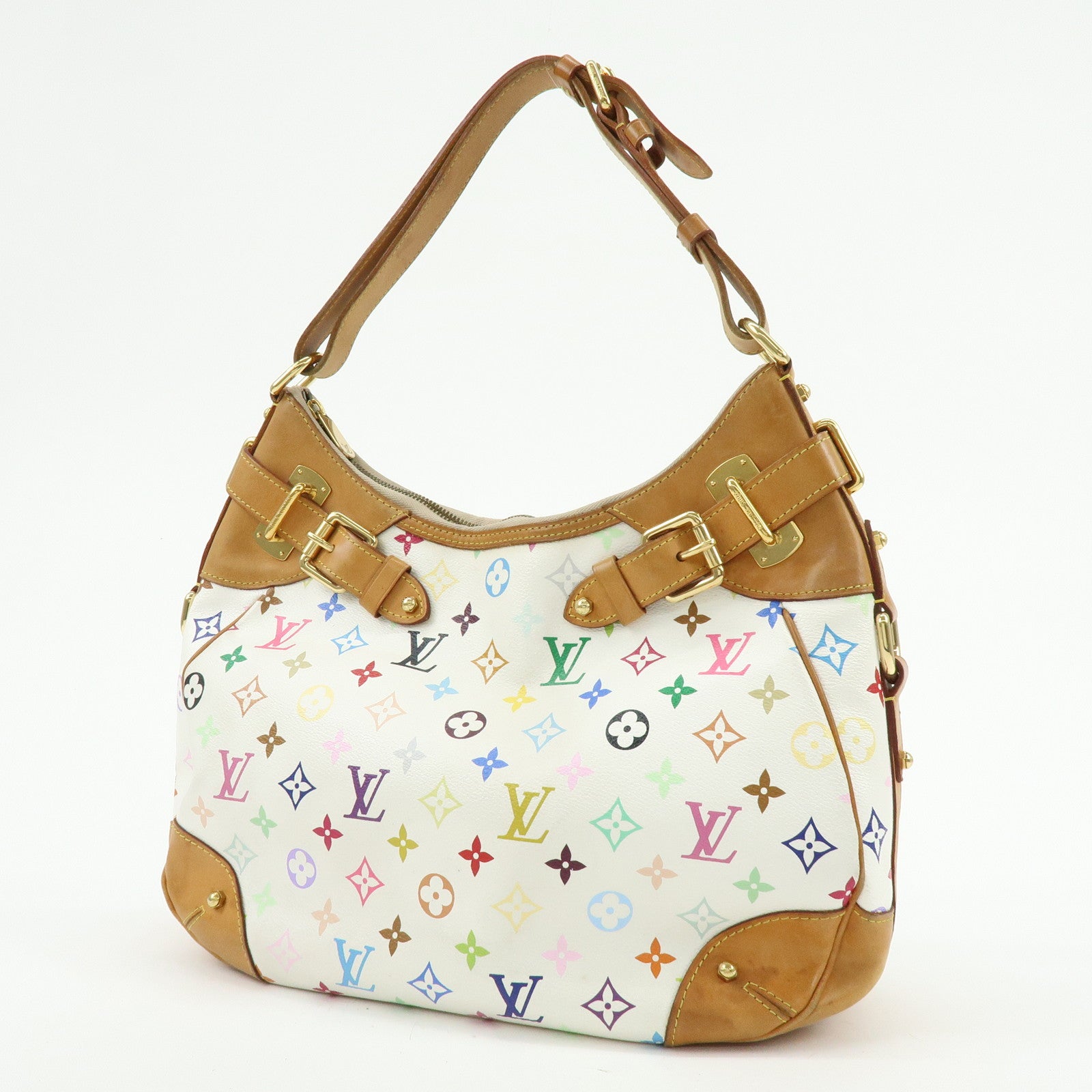 Louis Vuitton Monogram Multicolor Greta Shoulder Bag Blanc M40195