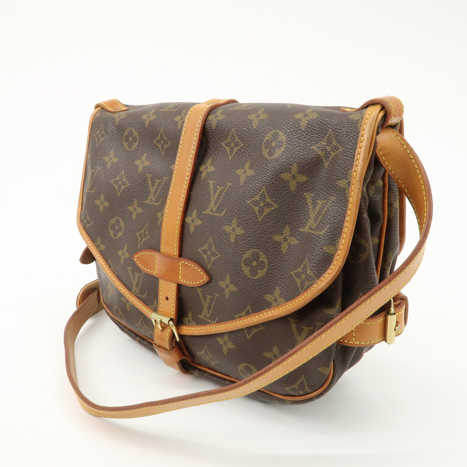 Louis Vuitton Monogram Saumur 30 Shoulder Bag Brown M42256 Used