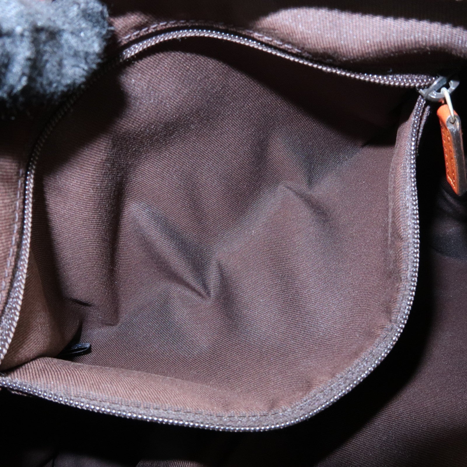 GUCCI Abbey GG Canvas Leather Shoulder Bag Beige Orange 190525